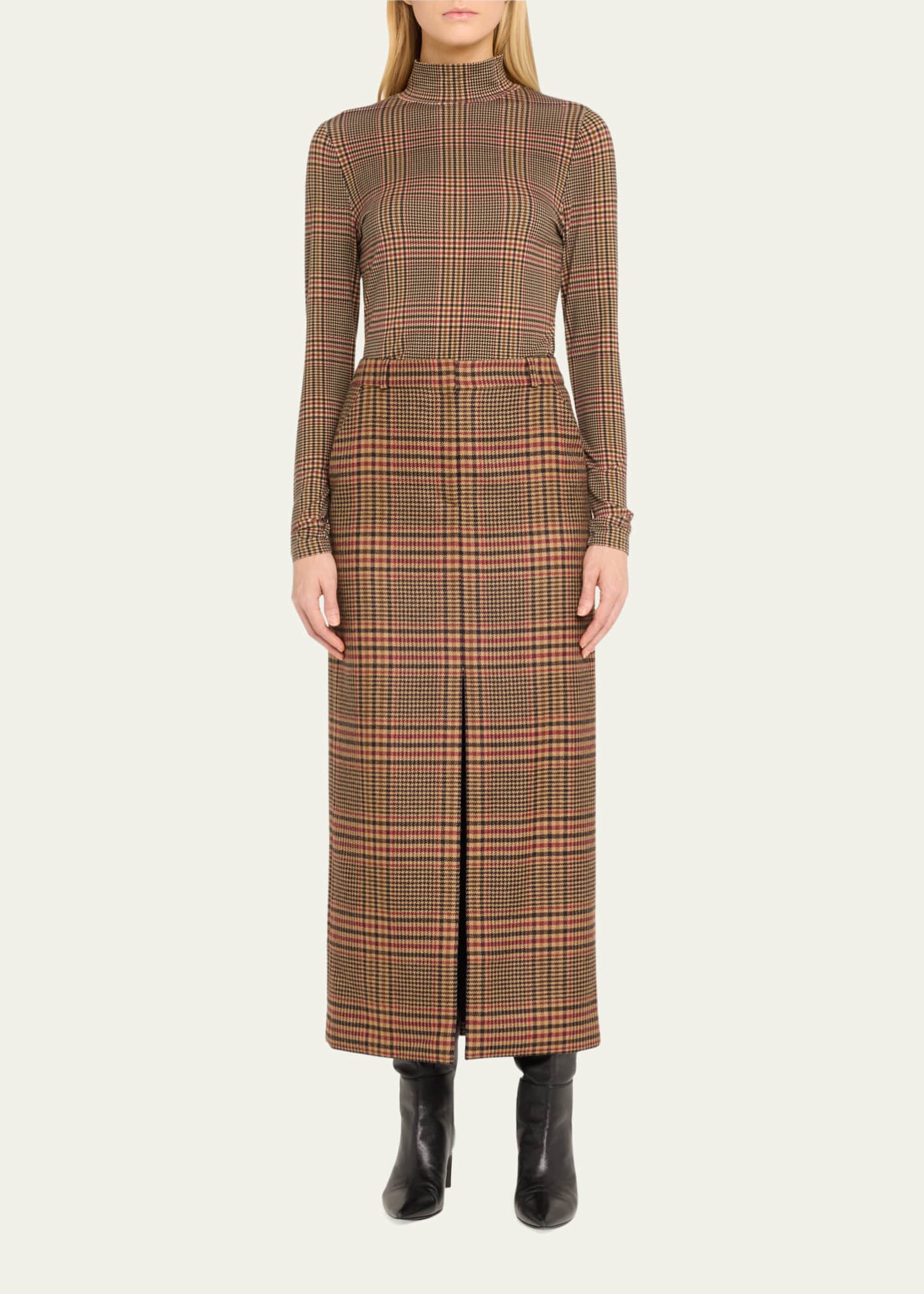 Veronica Beard Maxine Plaid Maxi Skirt Image 2 of 5