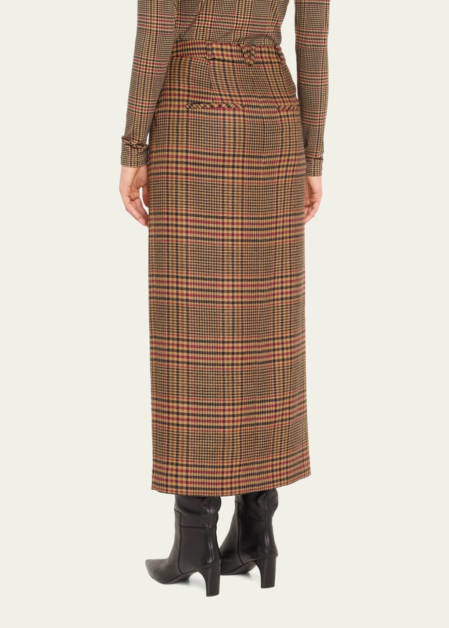 Veronica Beard Maxine Plaid Maxi Skirt Image 3 of 5