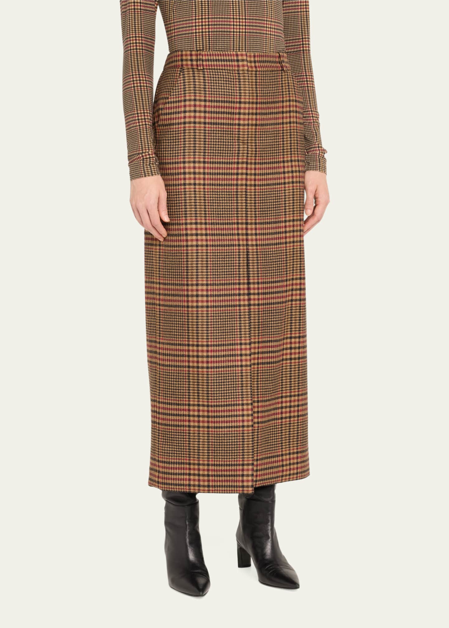 Veronica Beard Maxine Plaid Maxi Skirt Image 4 of 5