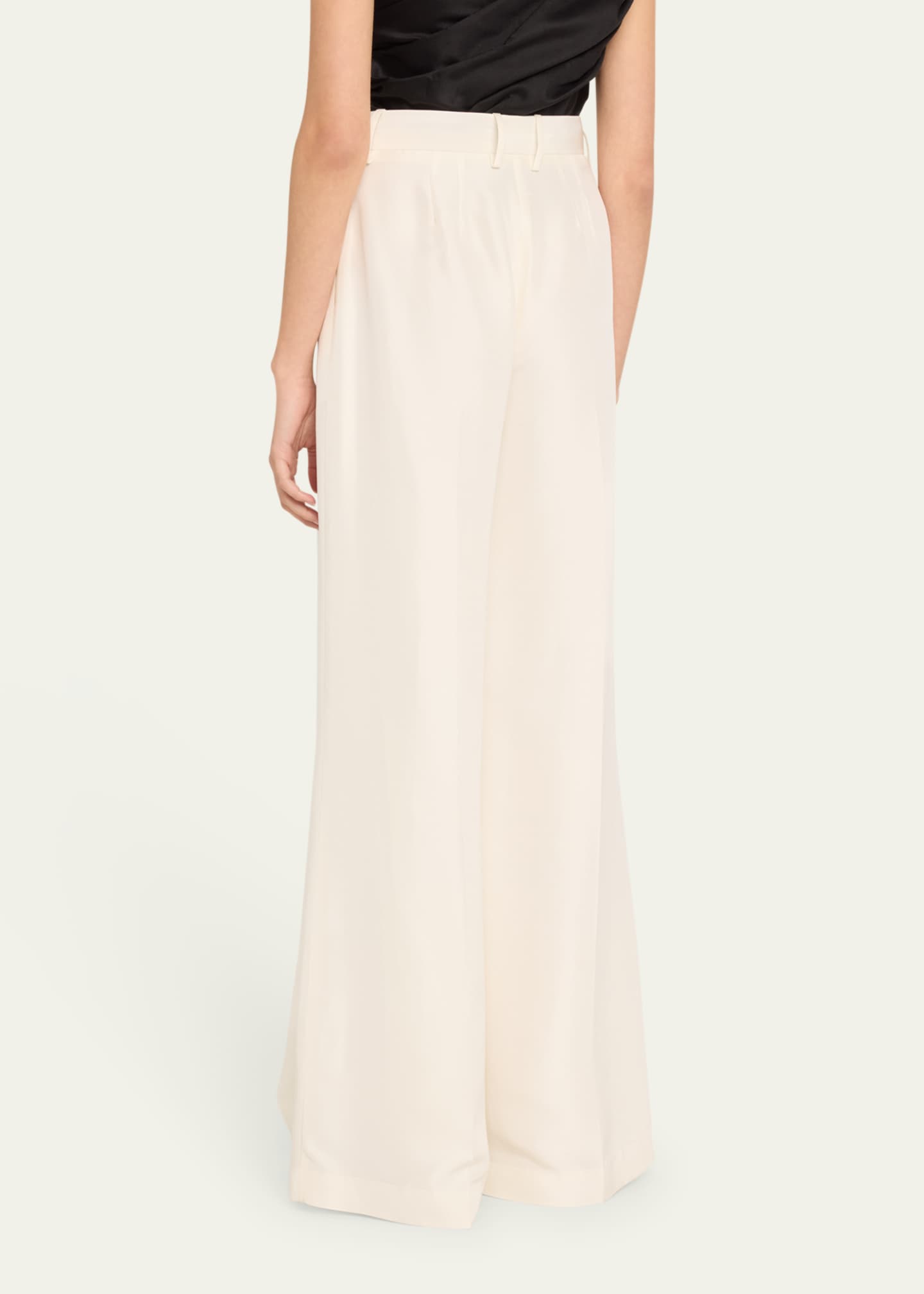Heirlome Laurie Pintuck Wide Leg Silk Trousers Image 3 of 5