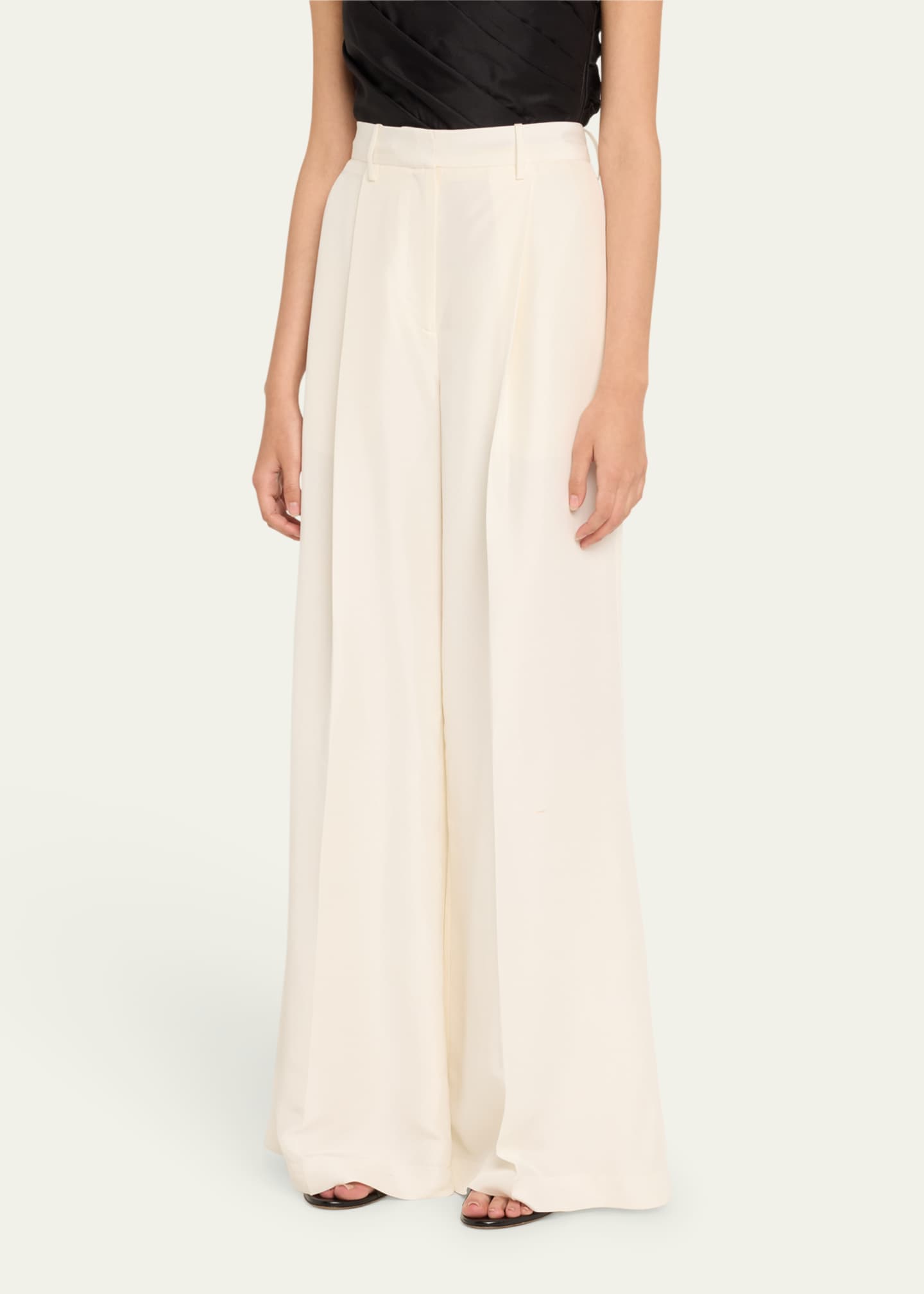 Heirlome Laurie Pintuck Wide Leg Silk Trousers Image 4 of 5