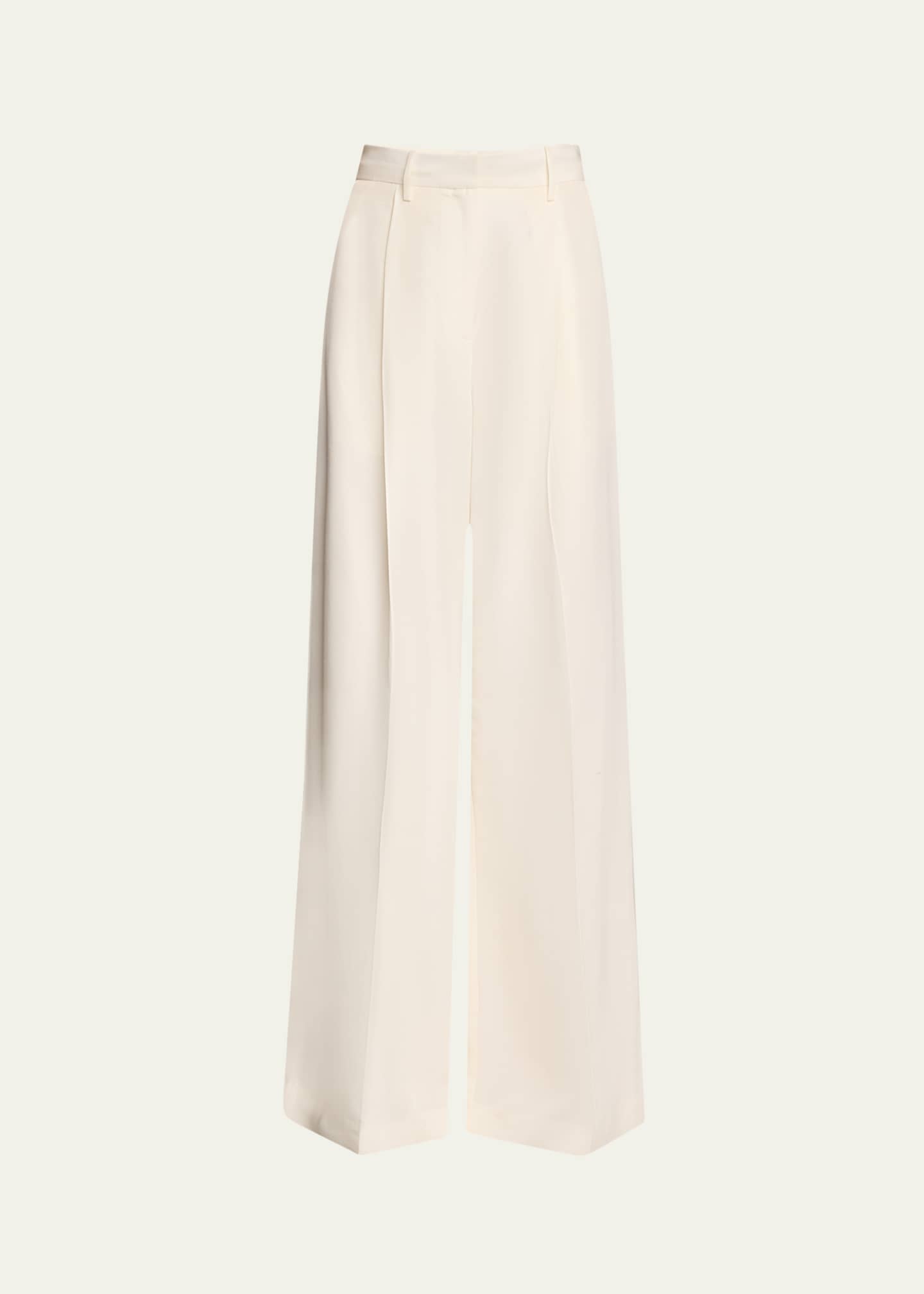 Heirlome Laurie Pintuck Wide Leg Silk Trousers Image 1 of 5