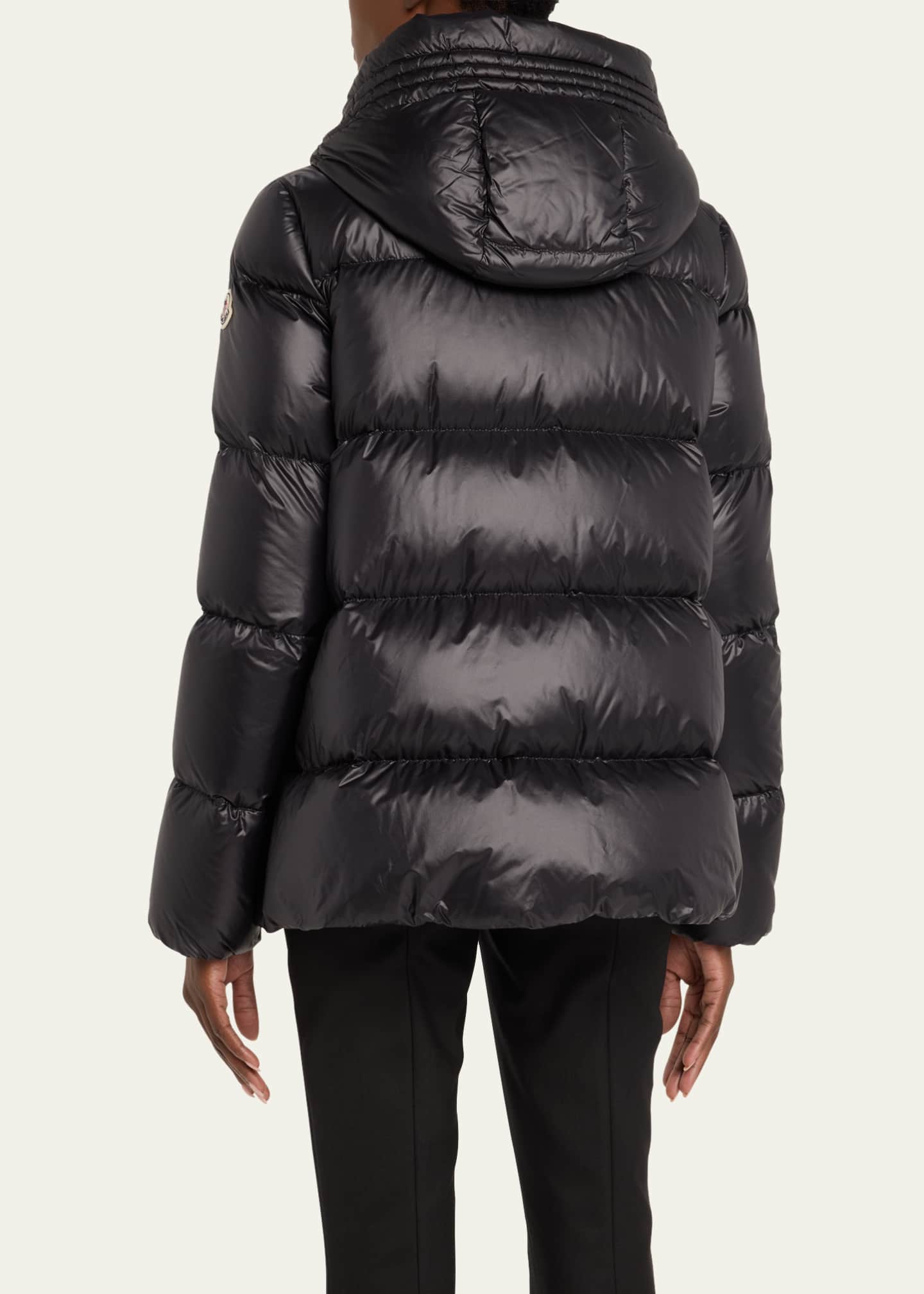 Moncler Seritte A-Line Short Down Jacket Image 3 of 5