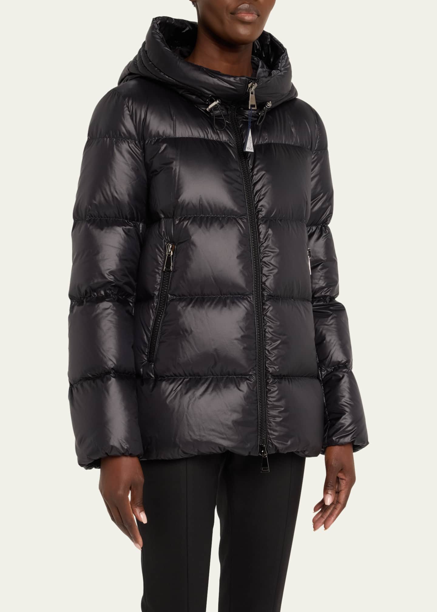 Moncler Seritte A-Line Short Down Jacket Image 4 of 5