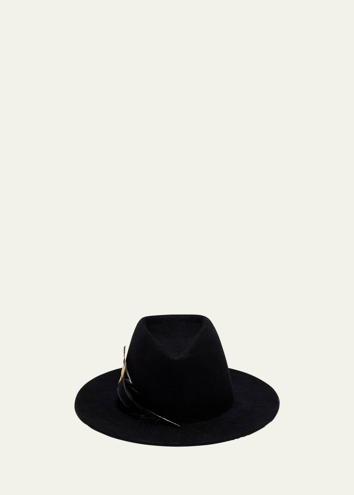 Eugenia Kim Blaine Feather Trim Wool Fedora Image 1 of 2