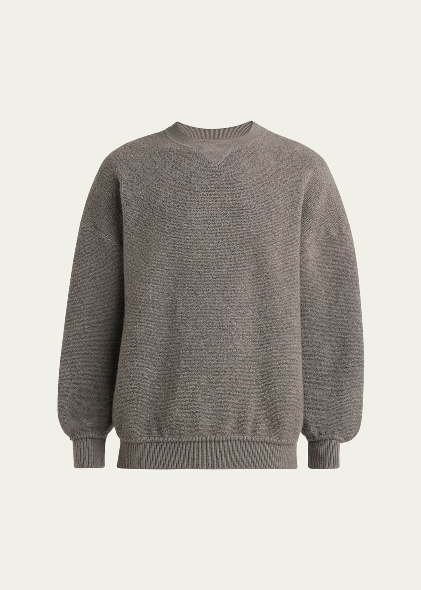 Loro Piana Men's Cocooning Wool and Cashmere Crewneck Sweater Image 1 of 5