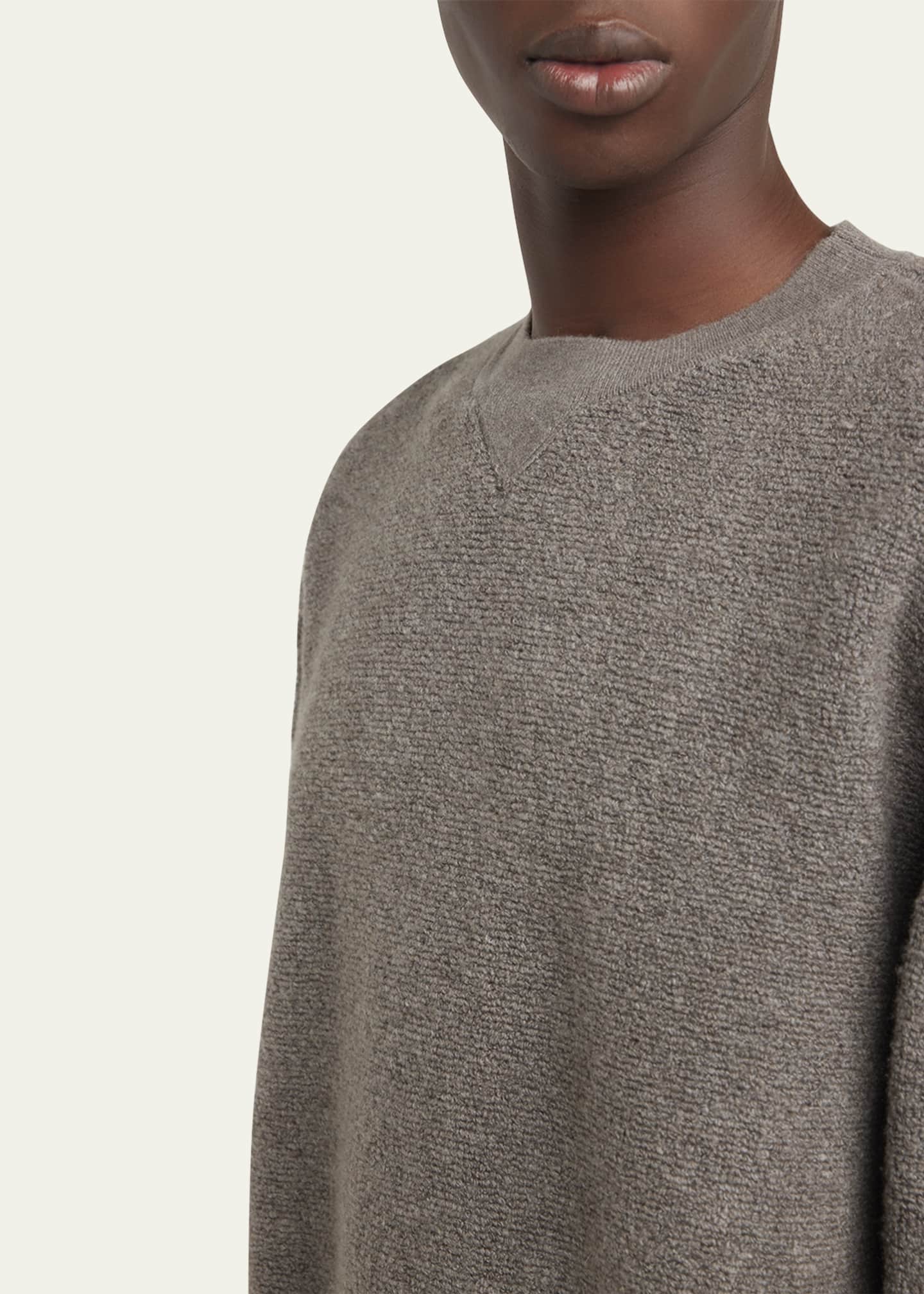 Loro Piana Men's Cocooning Wool and Cashmere Crewneck Sweater Image 5 of 5