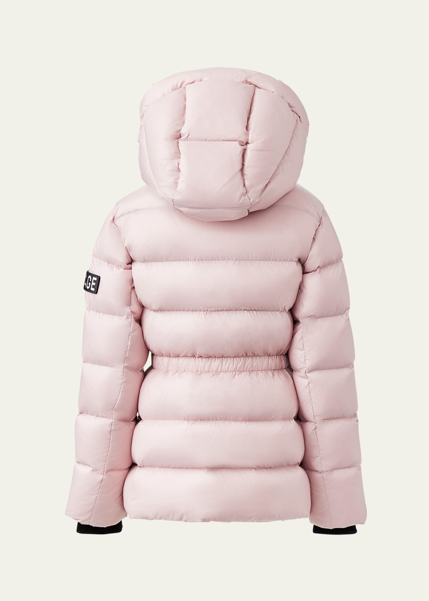 Mackage Girl's Alannis Medium Down Logo-Print Parka, Size 2-6 Image 2 of 3