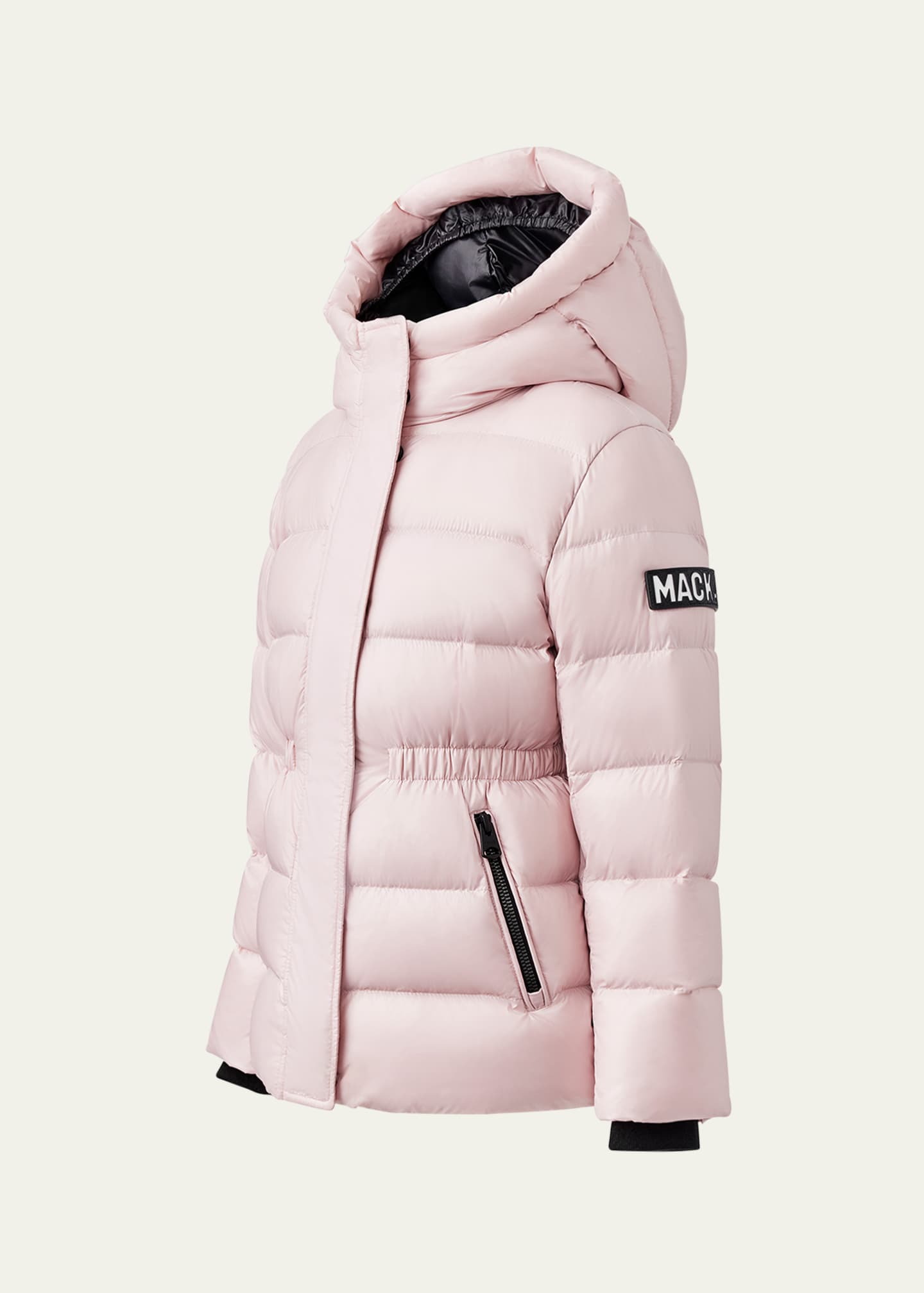Mackage Girl's Alannis Medium Down Logo-Print Parka, Size 2-6 Image 3 of 3