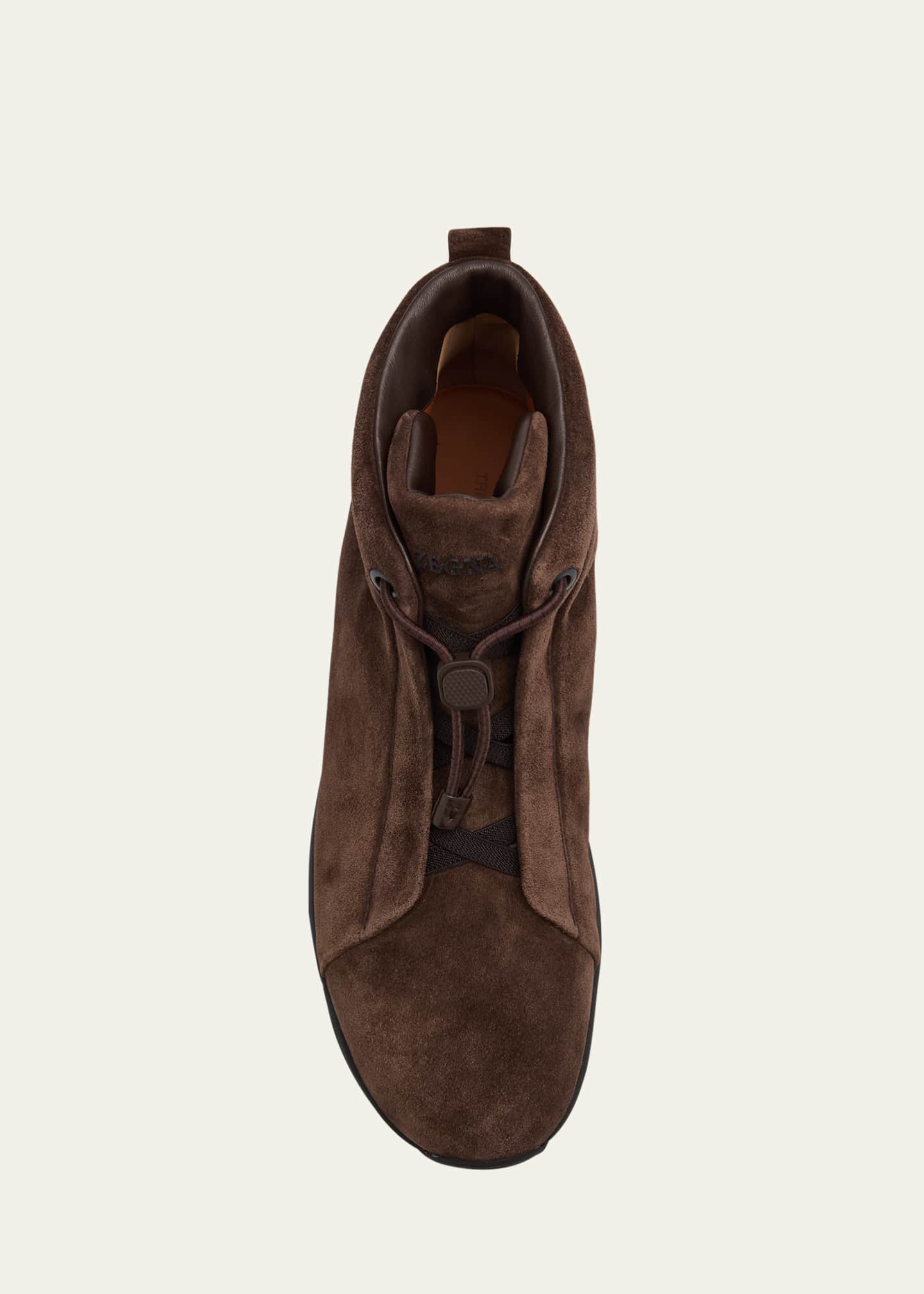ZEGNA Men's Triple Stitch™ Vetta Suede Sneakers Image 6 of 6