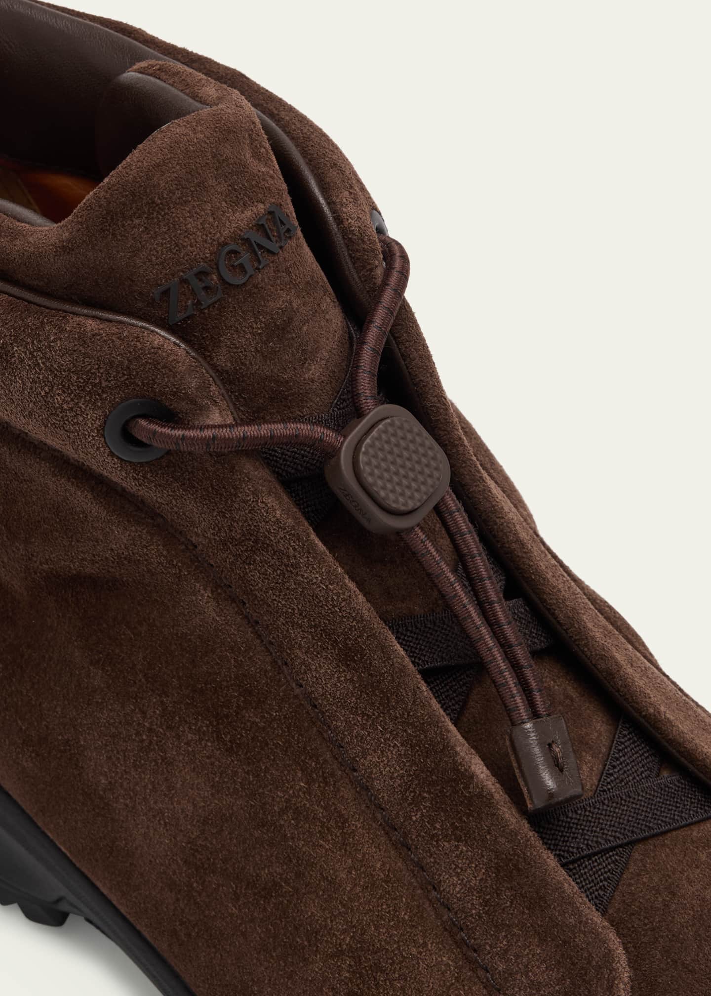 ZEGNA Men's Triple Stitch™ Vetta Suede Sneakers Image 5 of 6