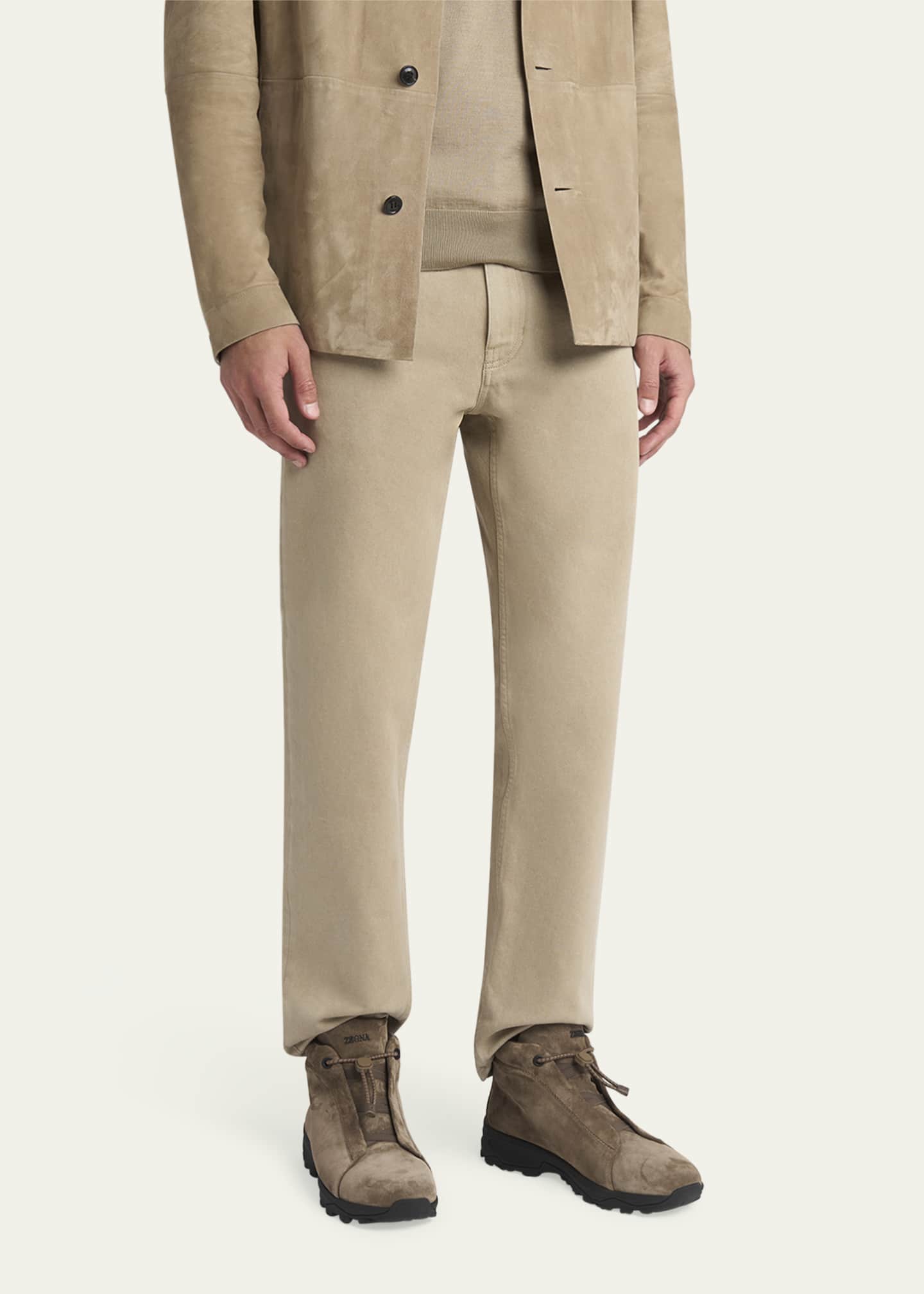 ZEGNA Men's Triple Stitch™ Vetta Suede Sneakers Image 2 of 6