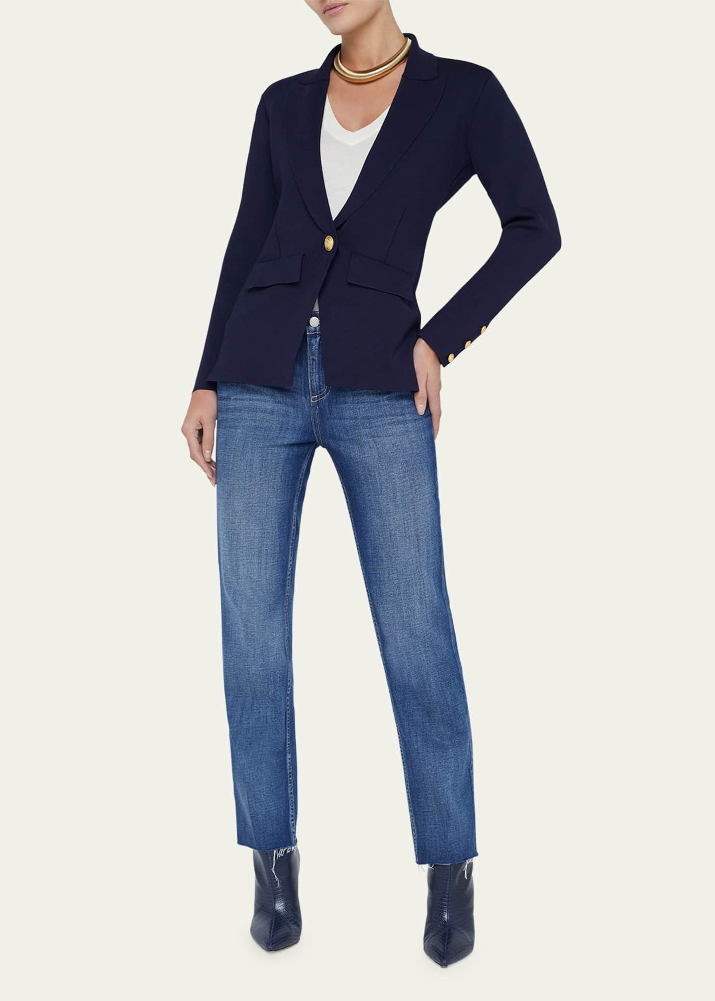 L'Agence Chamberlain Knit Blazer Image 2 of 5