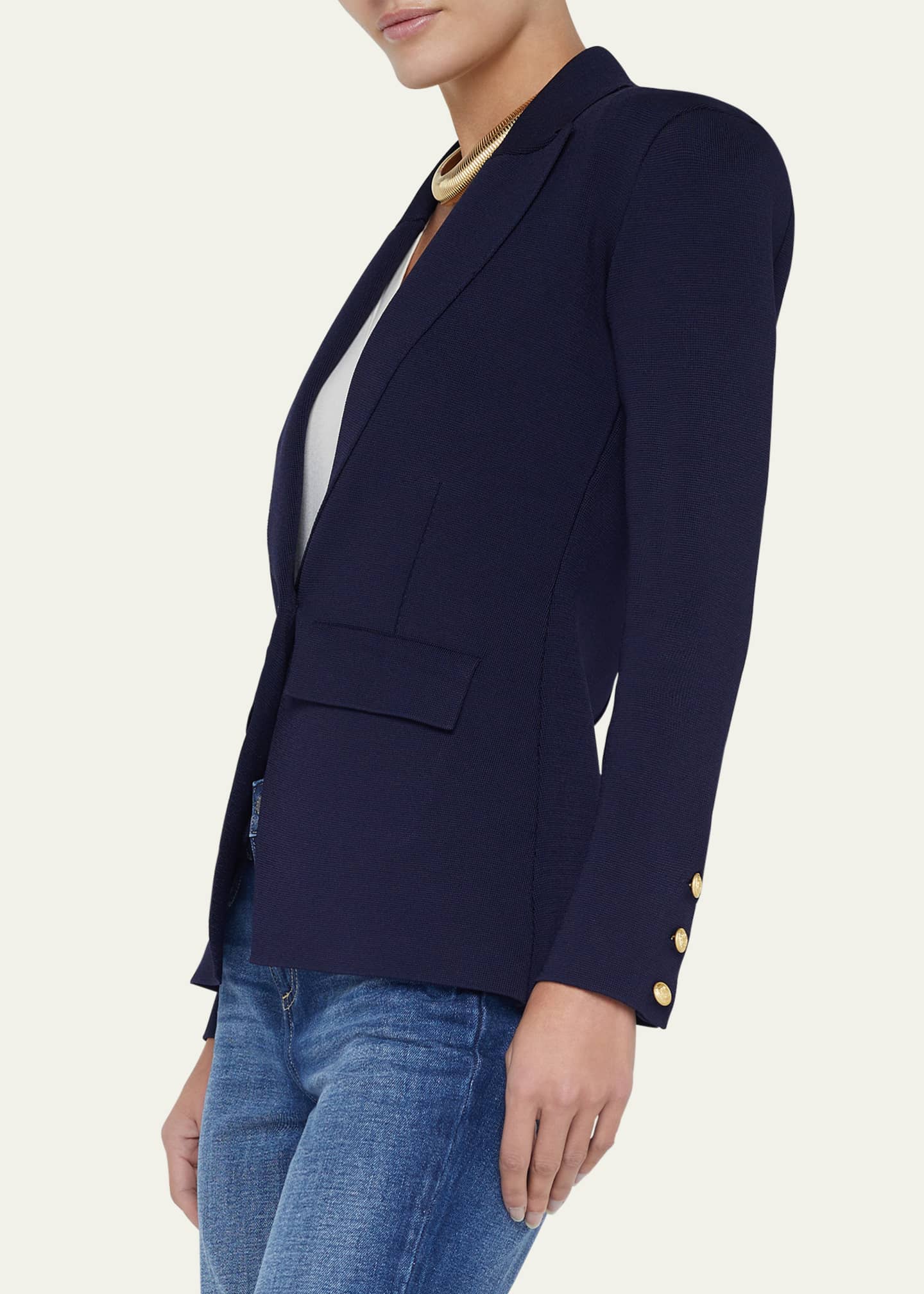 L'Agence Chamberlain Knit Blazer Image 4 of 5