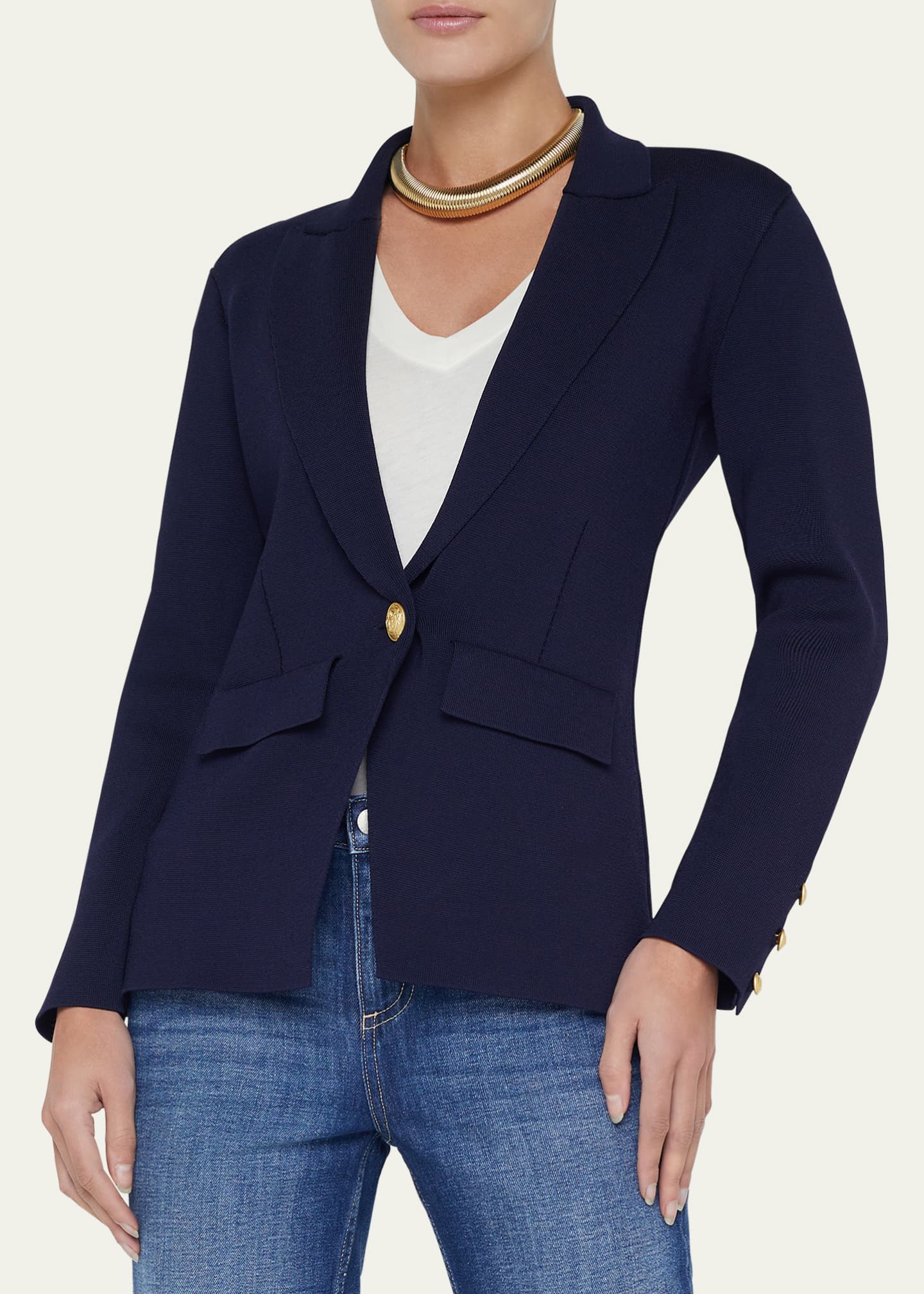 L'Agence Chamberlain Knit Blazer Image 5 of 5