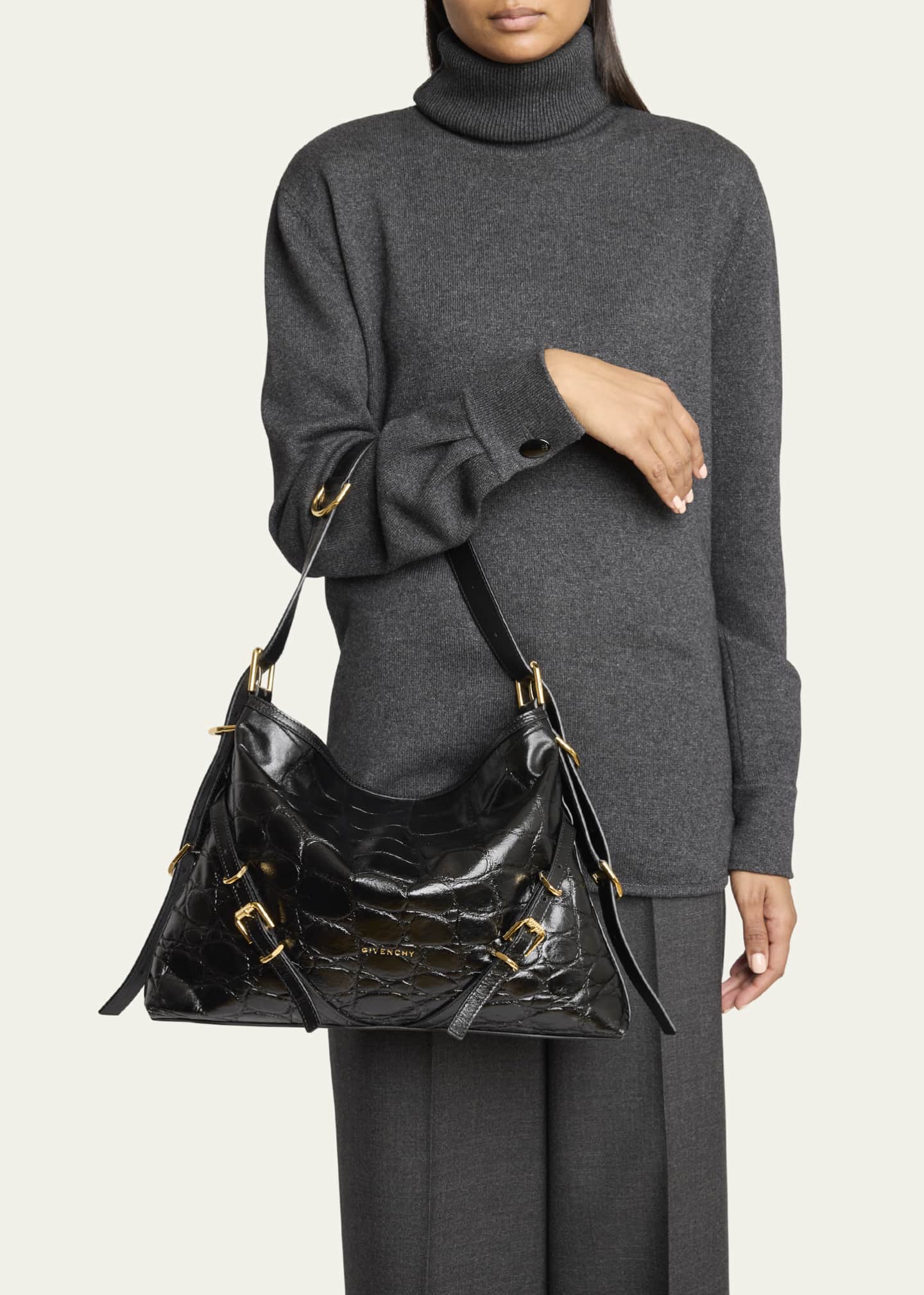 【関税&送料込】Givenchy Voyou Chain Medium Grainy Leather S Givenchy Voyou Leather Chain Strap Shoulder Bag (Shoulder