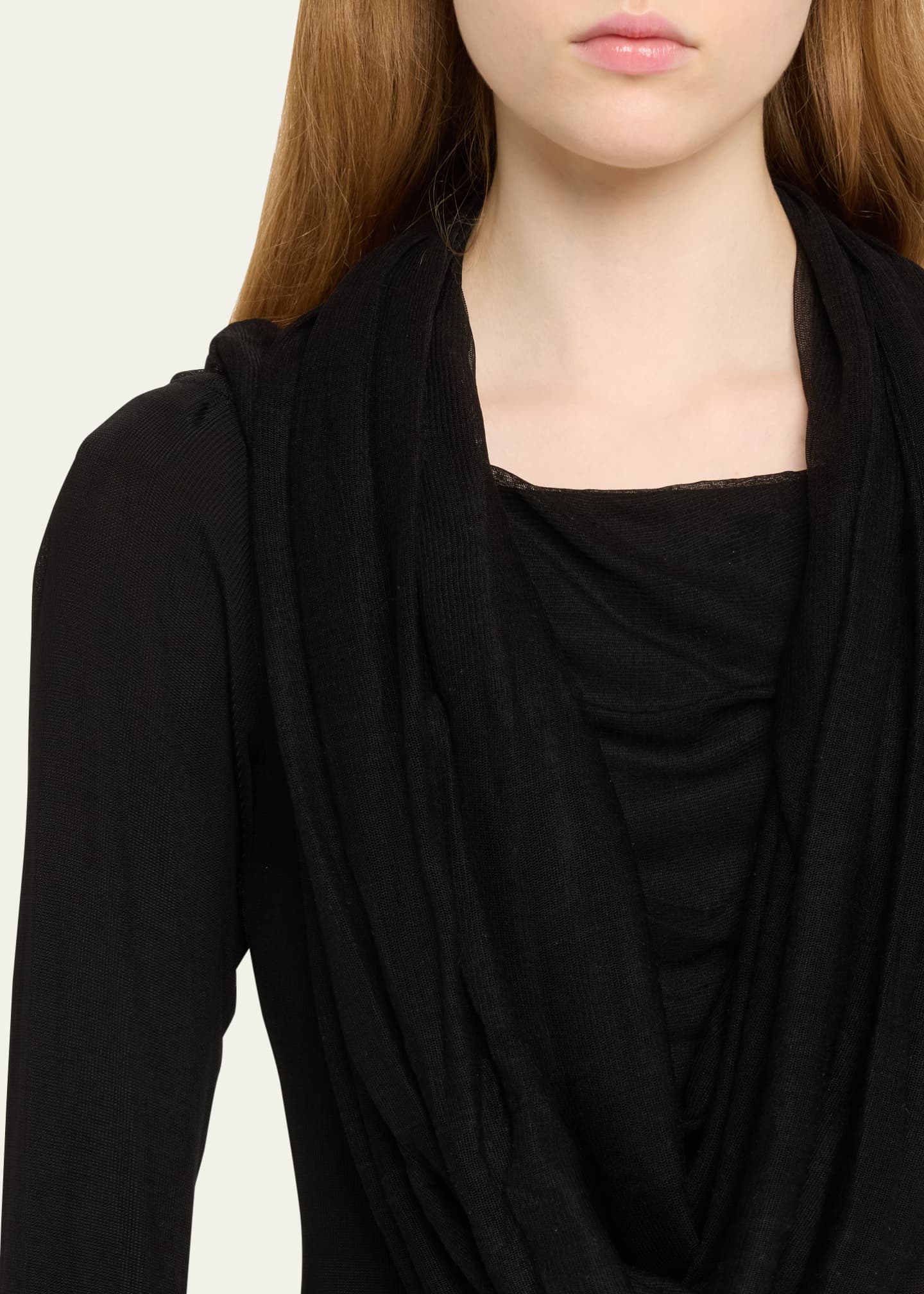 Christopher Esber Sonora Veiled Off-Shoulder Tulle Top Image 5 of 5