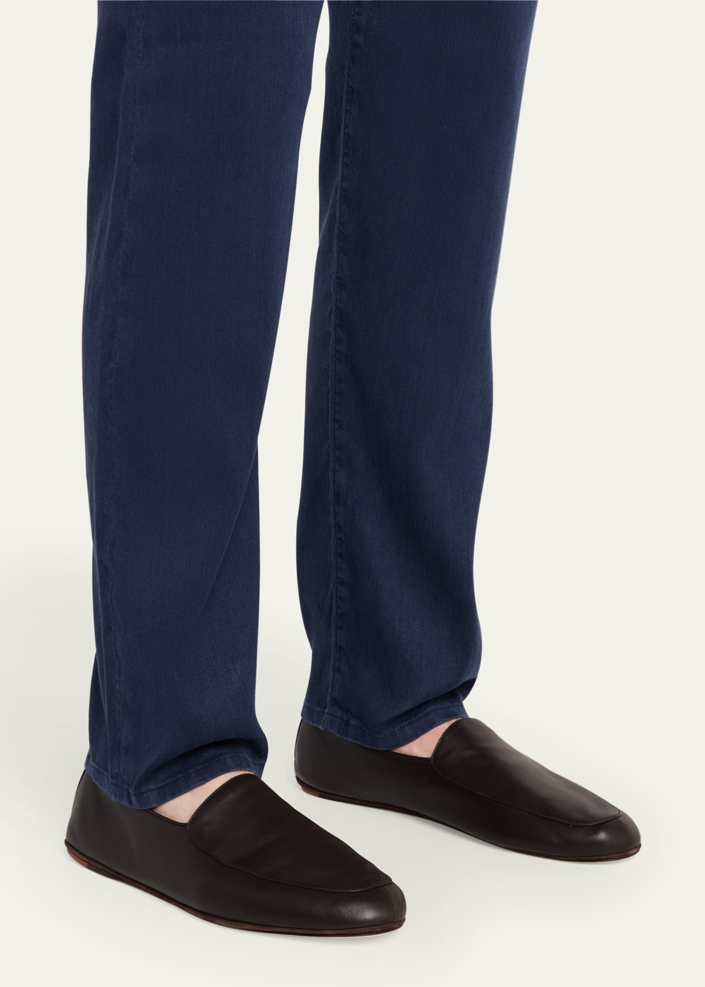 Loro Piana Men's Anton Walk Soft Lambskin Loafers Image 2 of 6