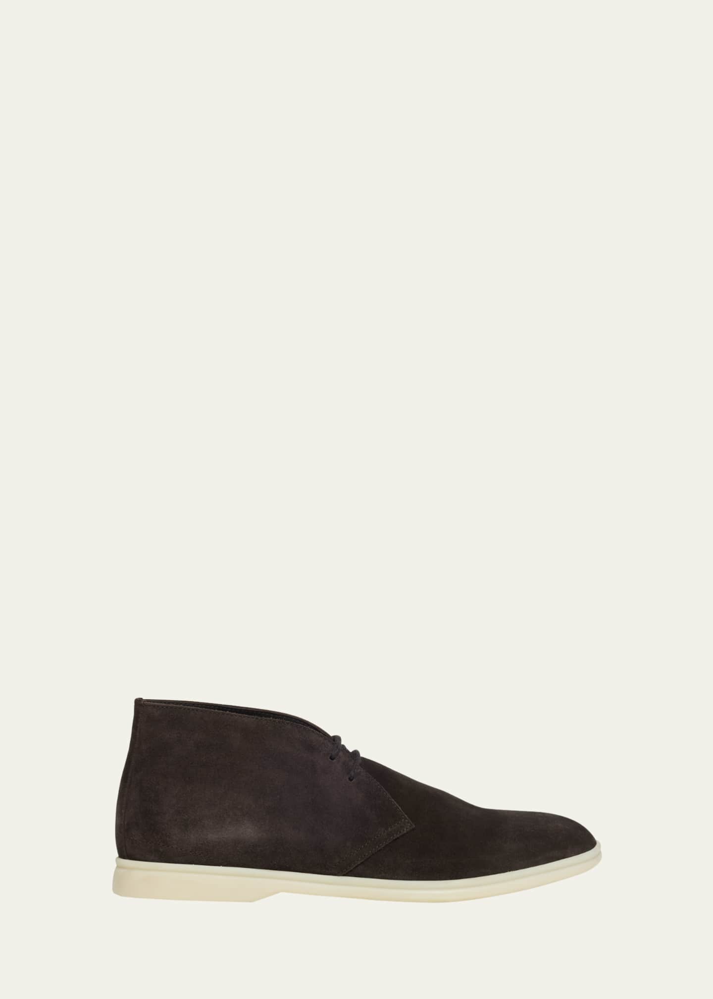 Loro Piana Men s Desert Walk Suede Derby Shoes Blue Men s 44 EU 11d Us Boots Chukka Desert Boots