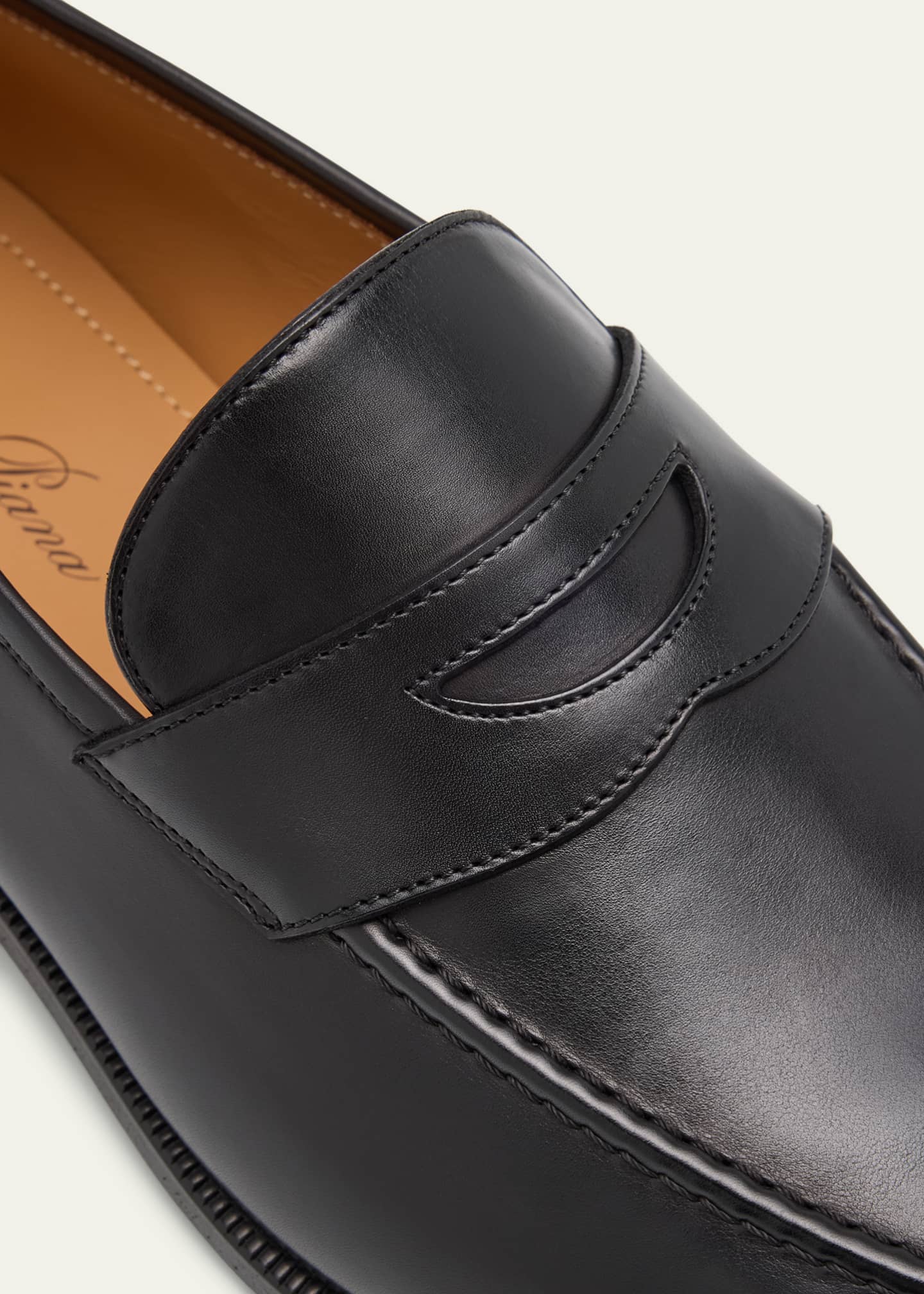 Loro Piana Men's Sergio Walk Heritage Leather Penny Loafers Image 6 of 6