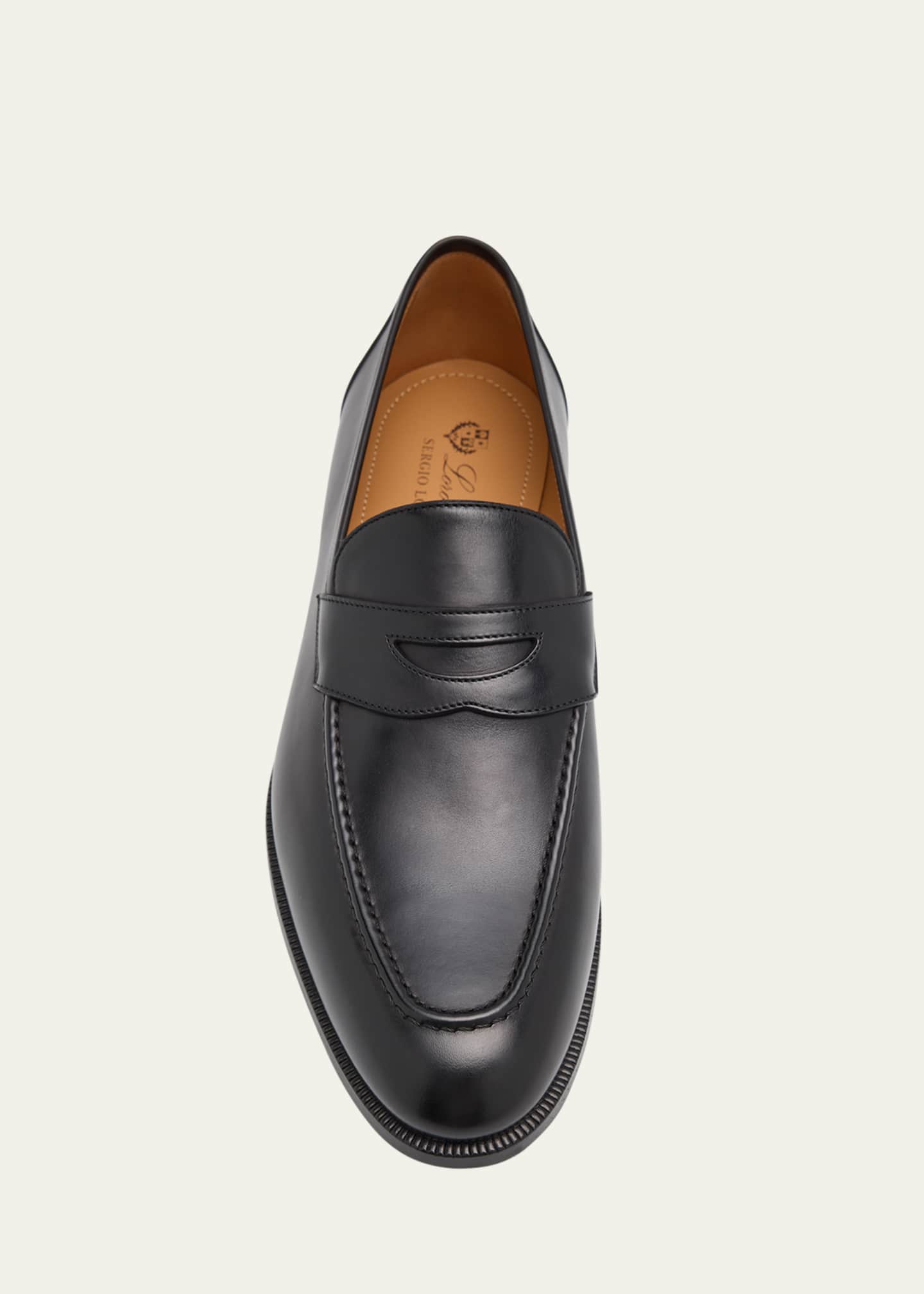 Loro Piana Men's Sergio Walk Heritage Leather Penny Loafers Image 5 of 6
