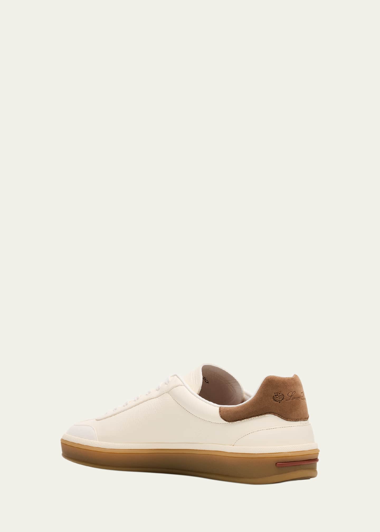 Loro Piana Men's Tennis Walk Mixed Leather Sneakers Image 4 of 4