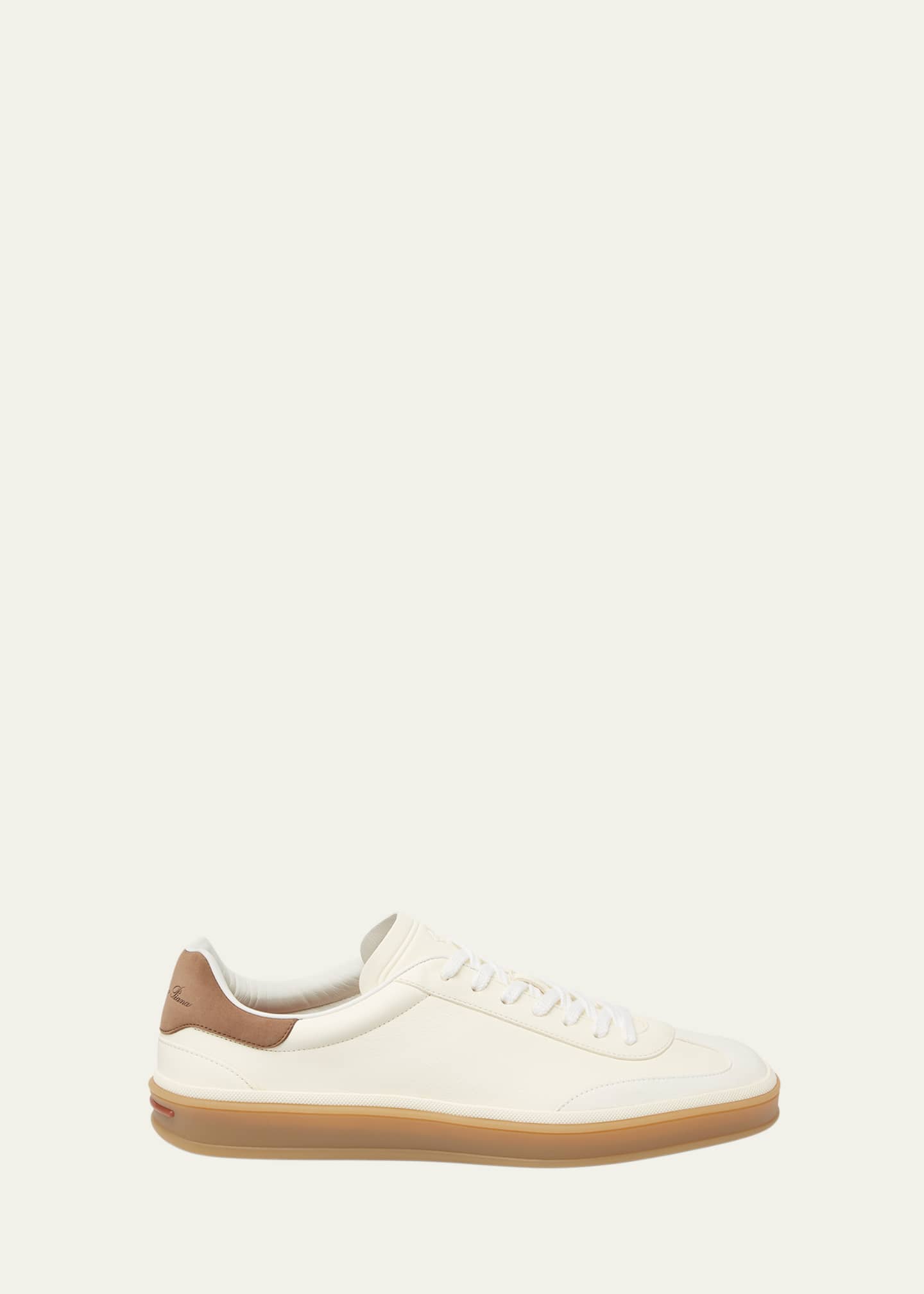 Loro Piana Men's Tennis Walk Mixed Leather Sneakers Image 1 of 4