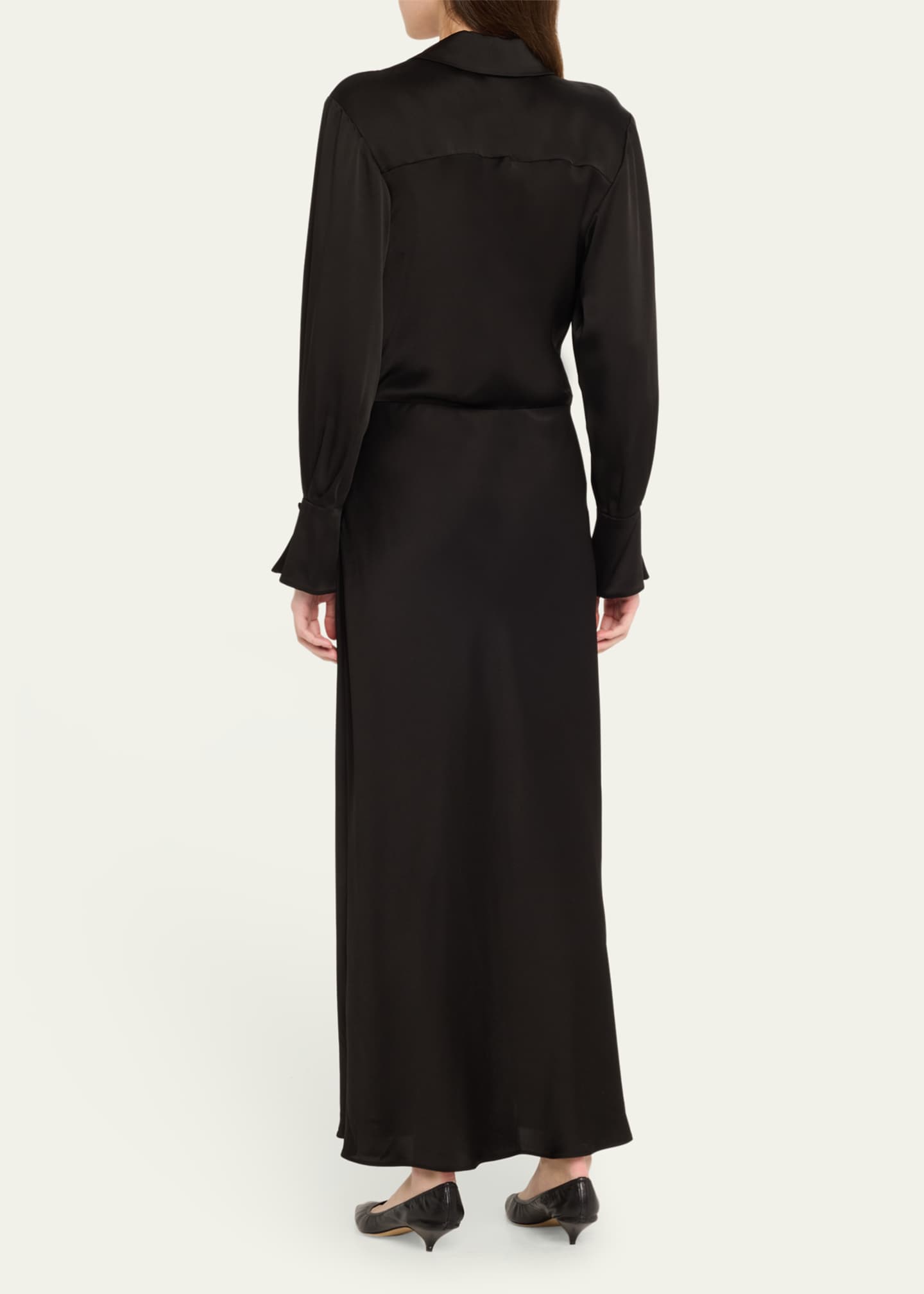 SIMKHAI Talita Drape-Front Midi Dress Image 3 of 5