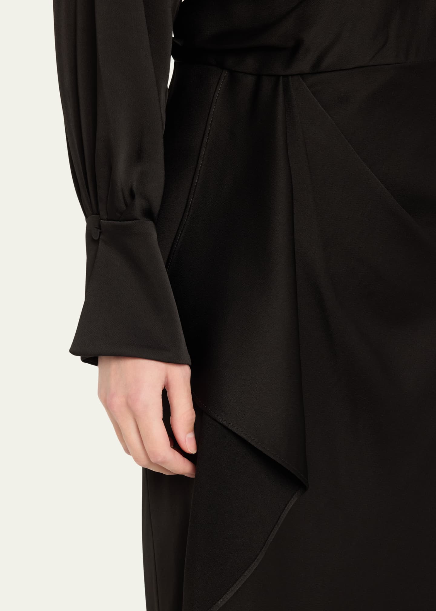 SIMKHAI Talita Drape-Front Midi Dress Image 5 of 5