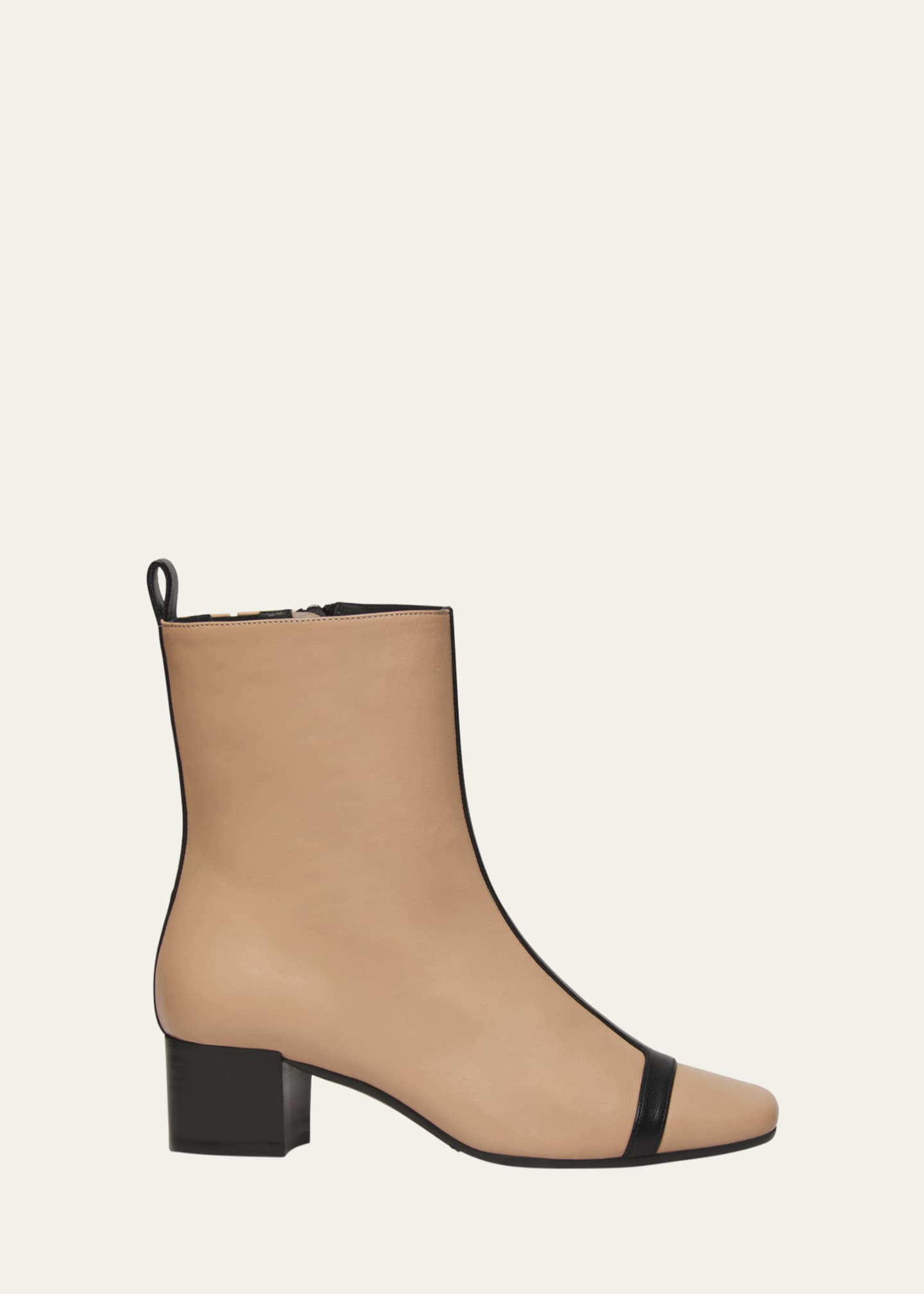 CAREL Audrey Bicolor Leather Ankle Booties
