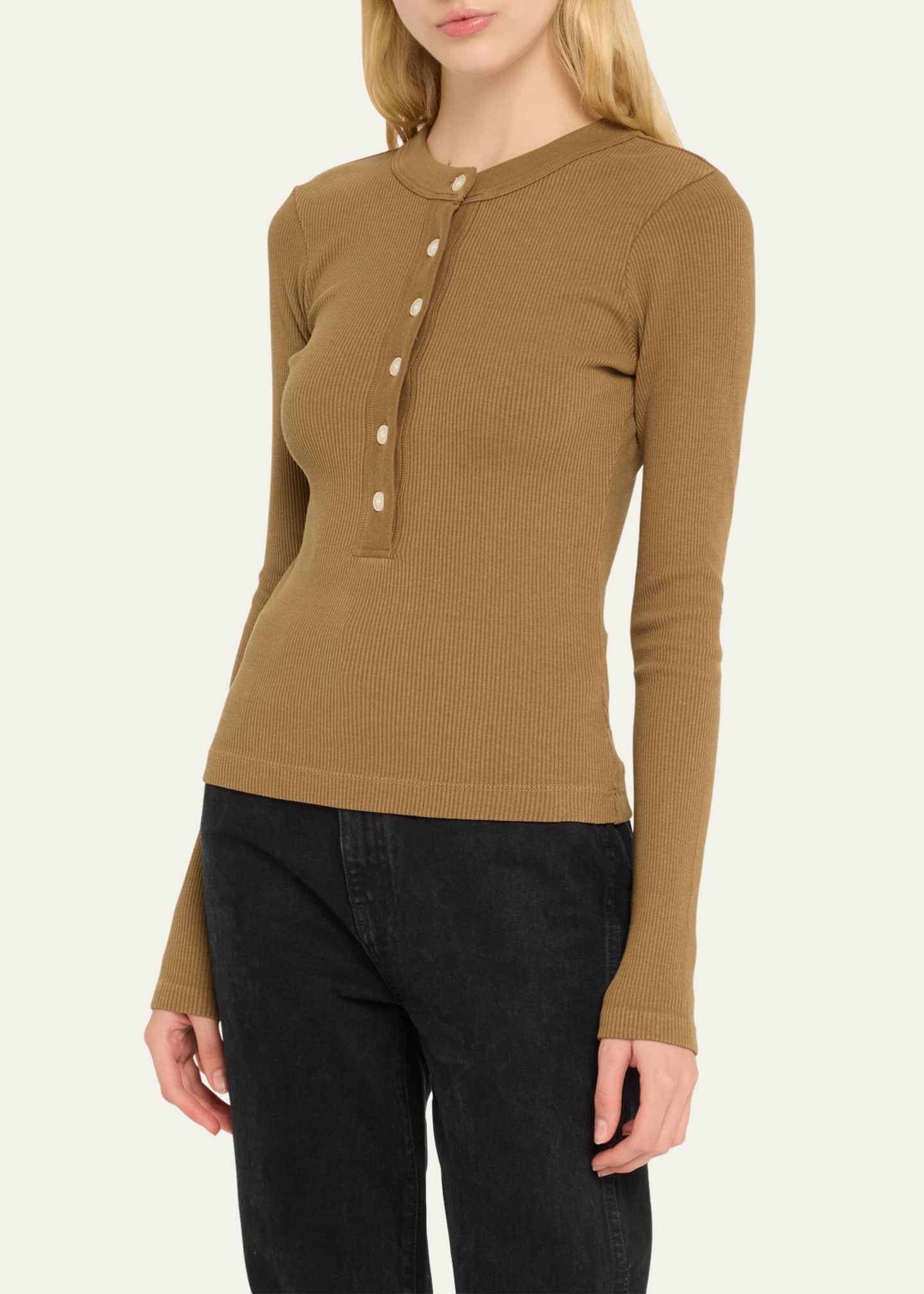 Citizens of Humanity Varra Long-Sleeve Henley Top Image 4 of 5