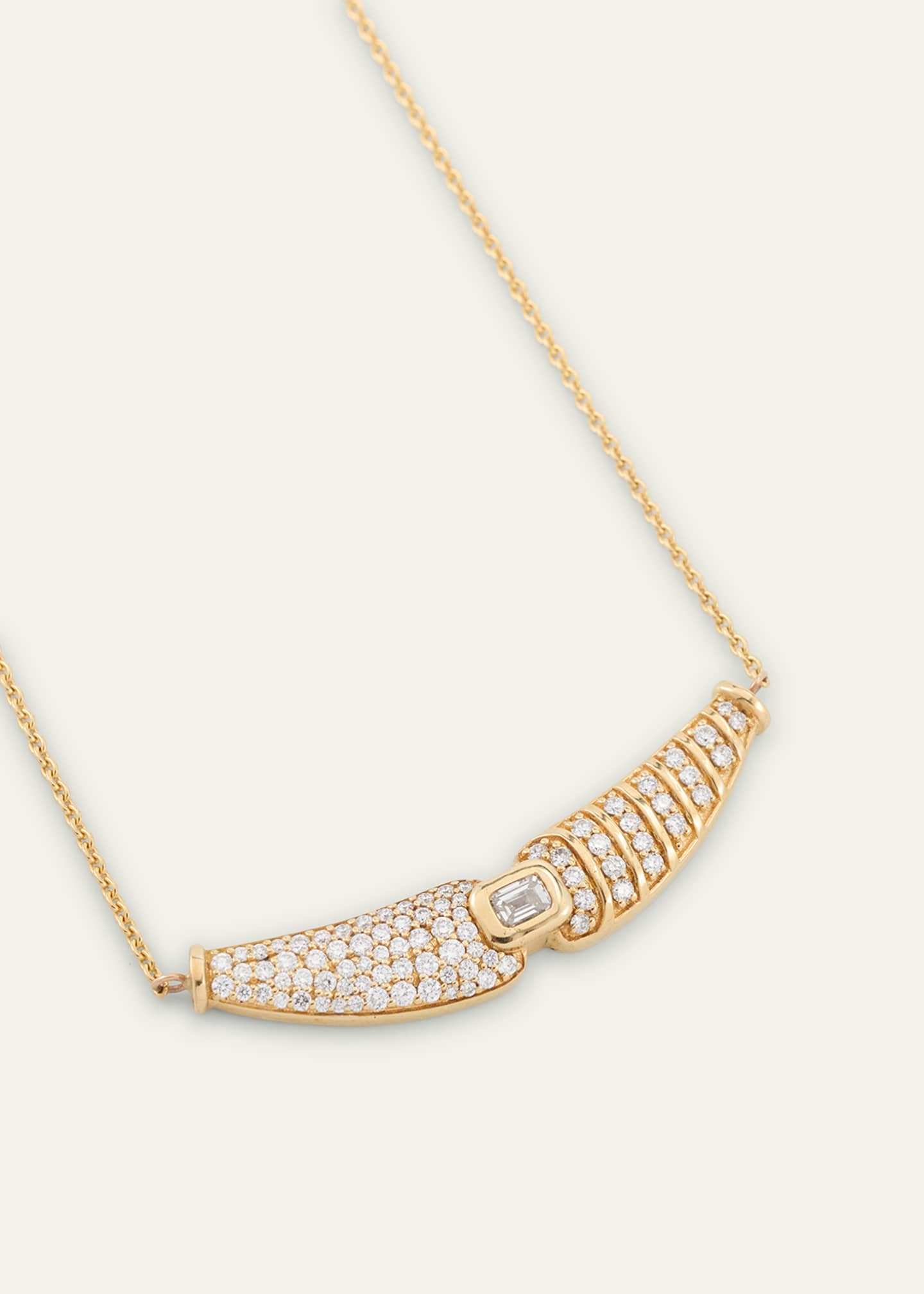 ALMASIKA 18K Yellow Gold Adir Diamond Charm Necklace Image 3 of 4