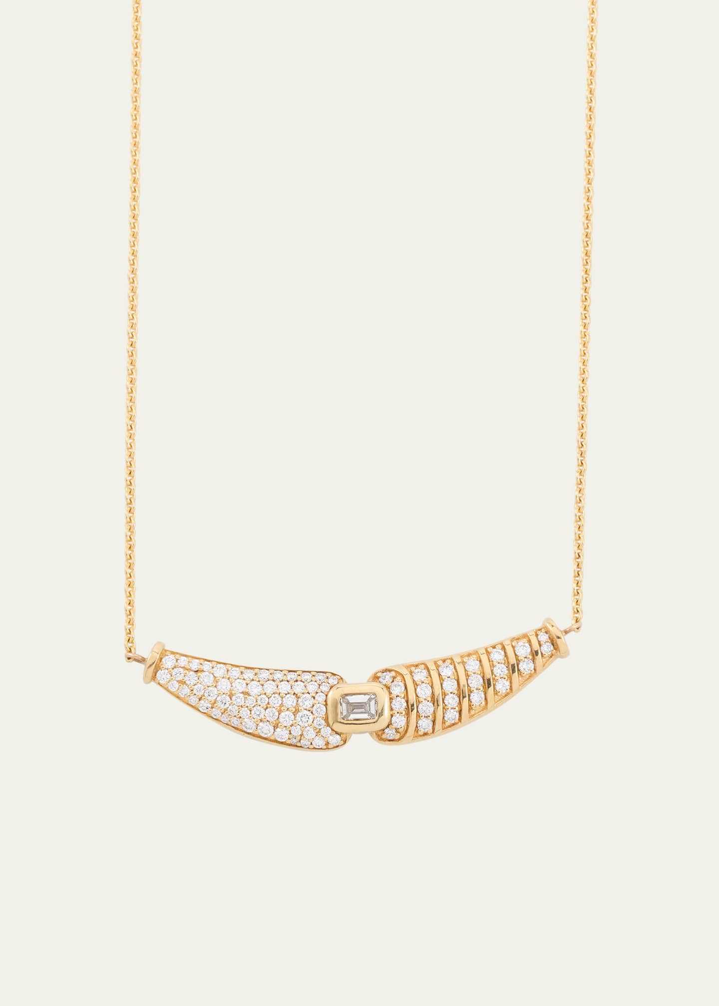 ALMASIKA 18K Yellow Gold Adir Diamond Charm Necklace Image 1 of 4