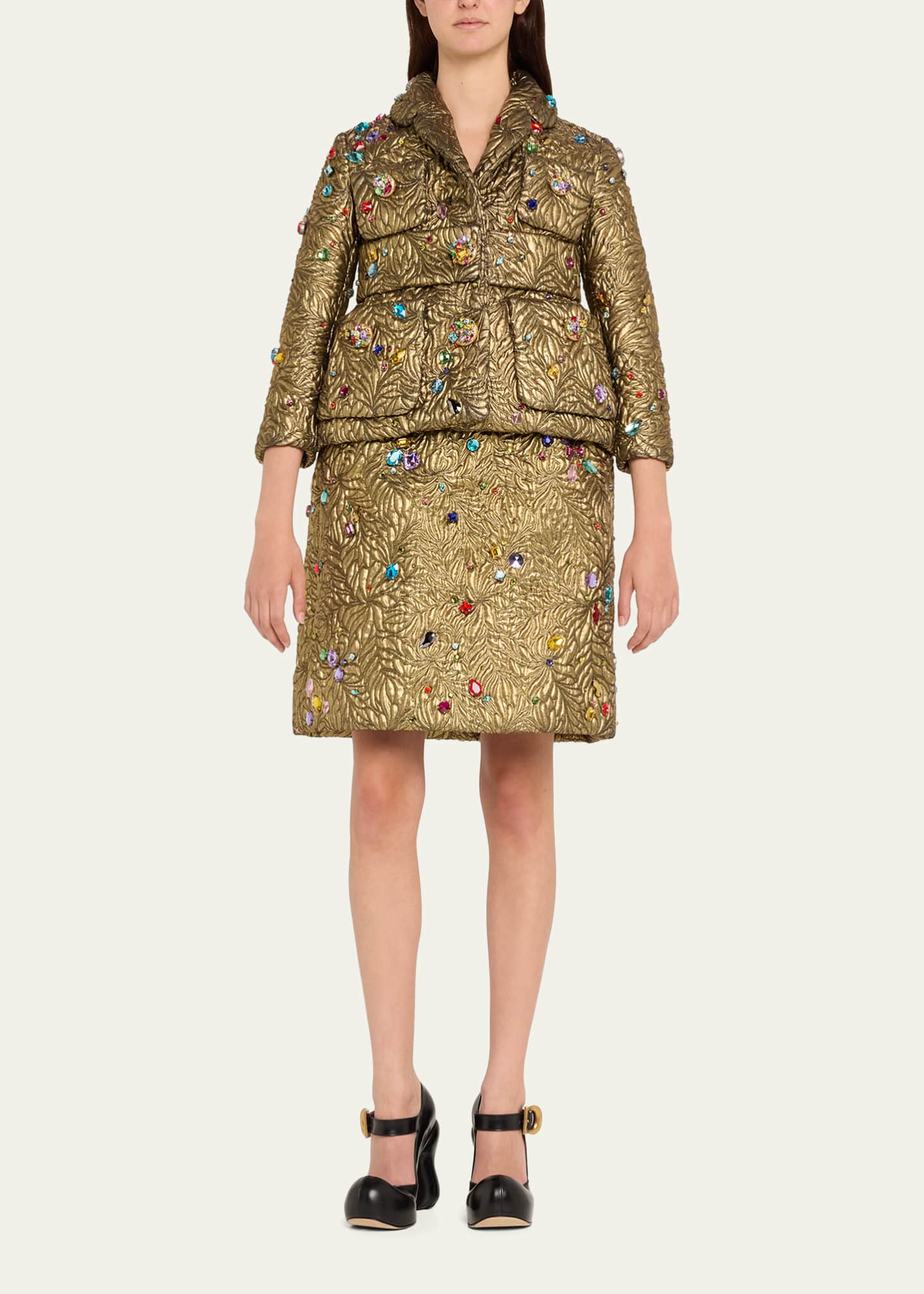 Marc Jacobs Runway Oversized Brocade Jewel Mini Skirt - Bergdorf Goodman