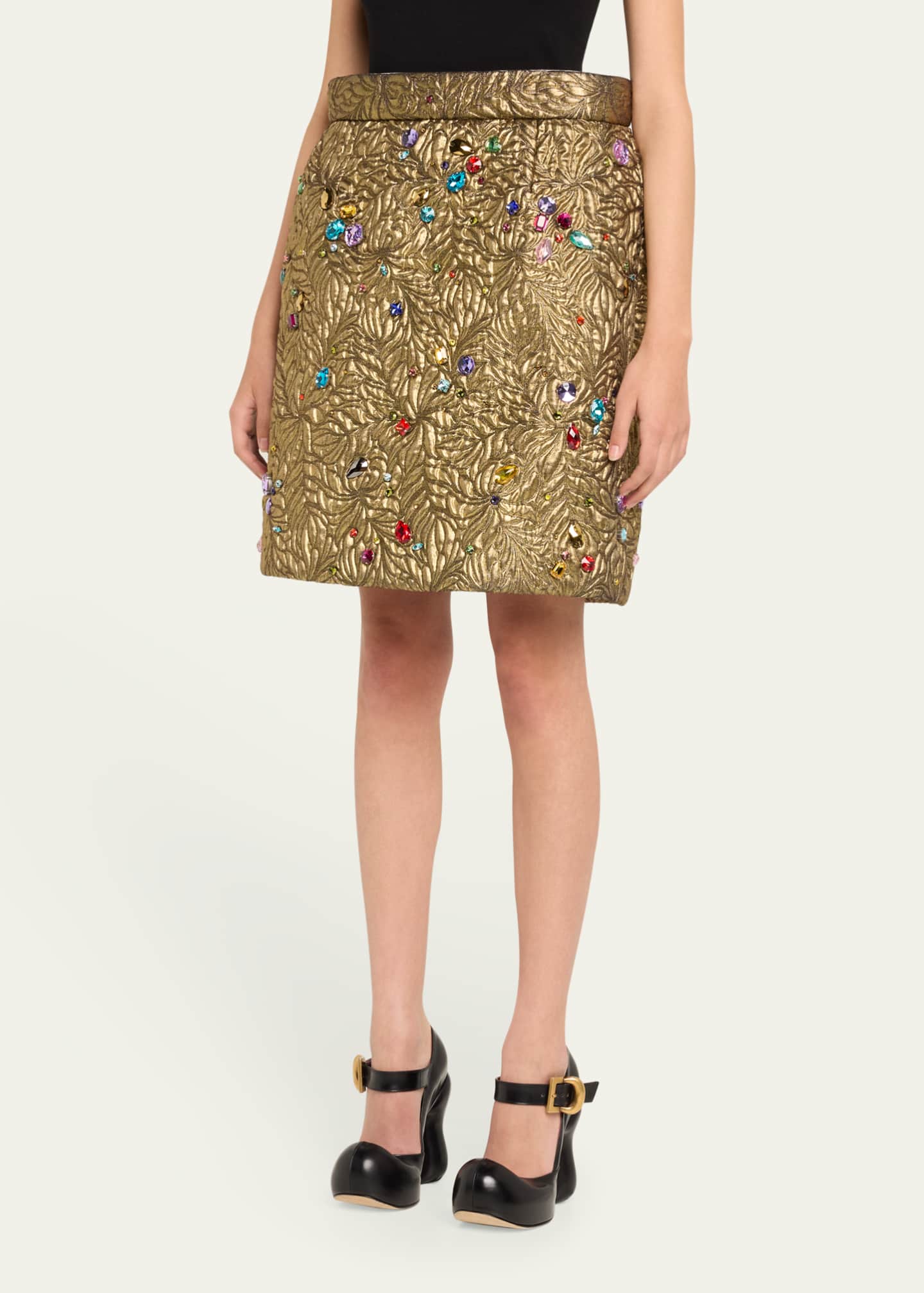 Marc Jacobs Runway Oversized Brocade Jewel Mini Skirt - Bergdorf Goodman