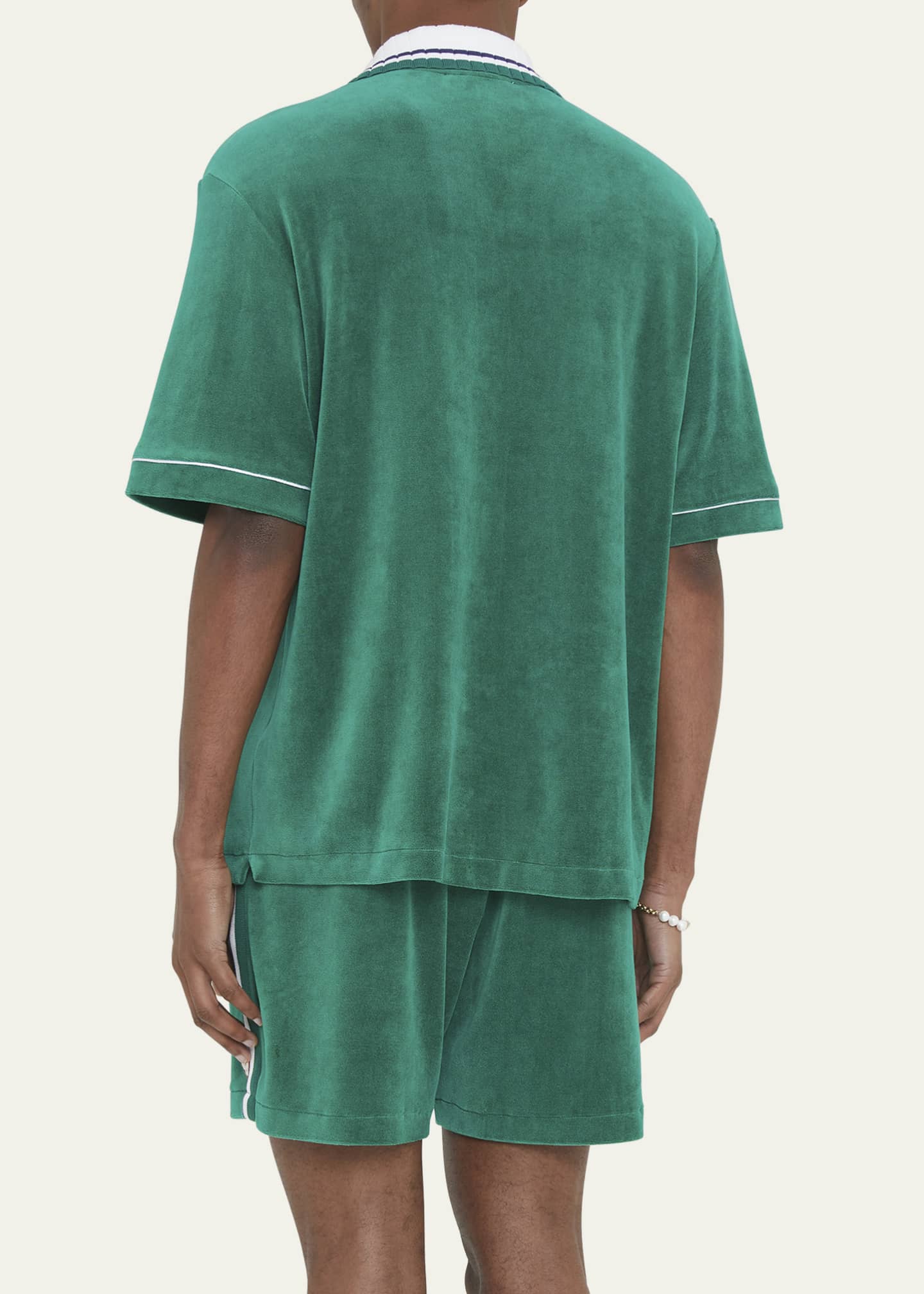 CASABLANCA Men's Velour Camp Shirt Image 3 of 5