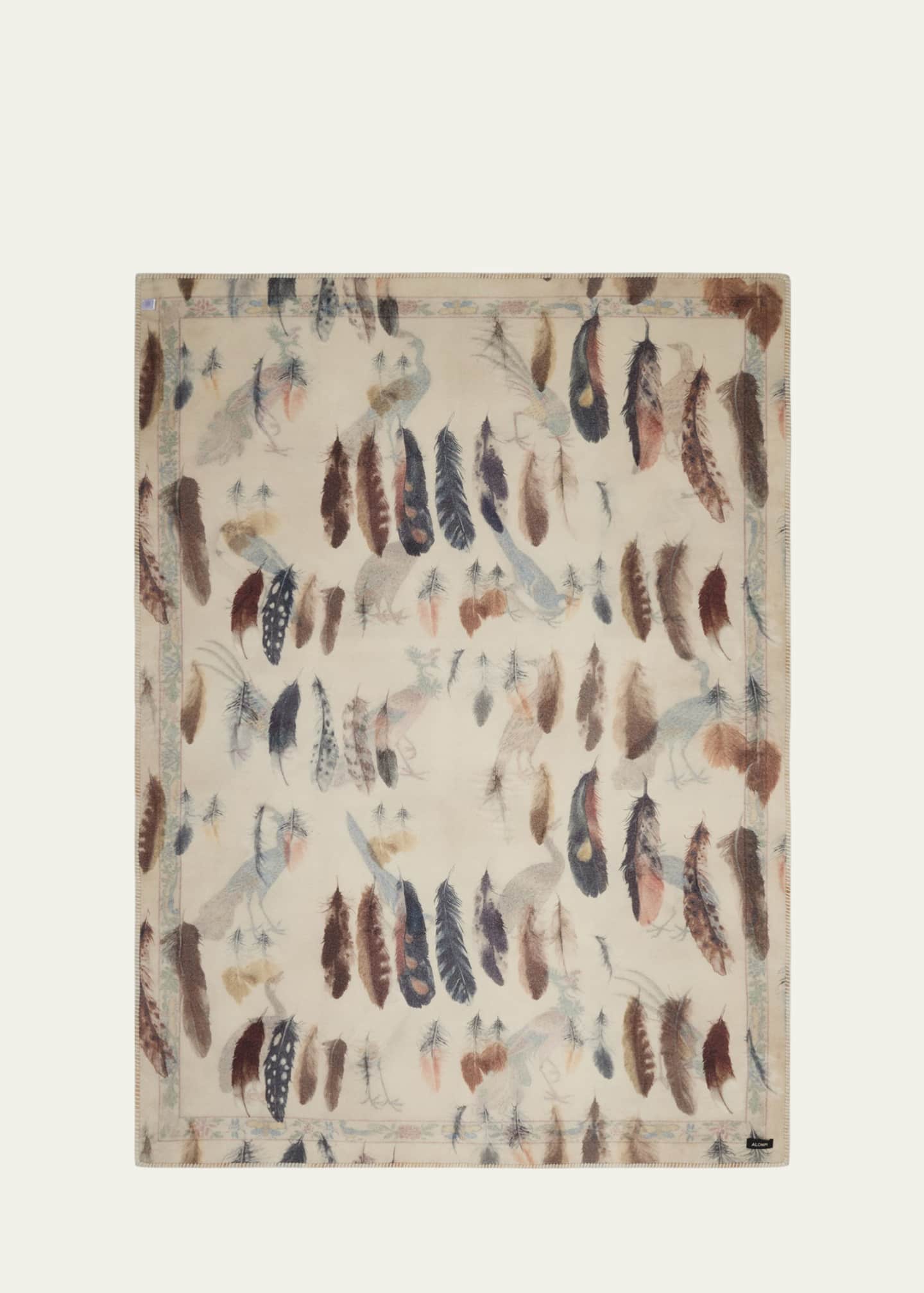 Alonpi Peacock & Feather Throw Blanket Image 3 of 4