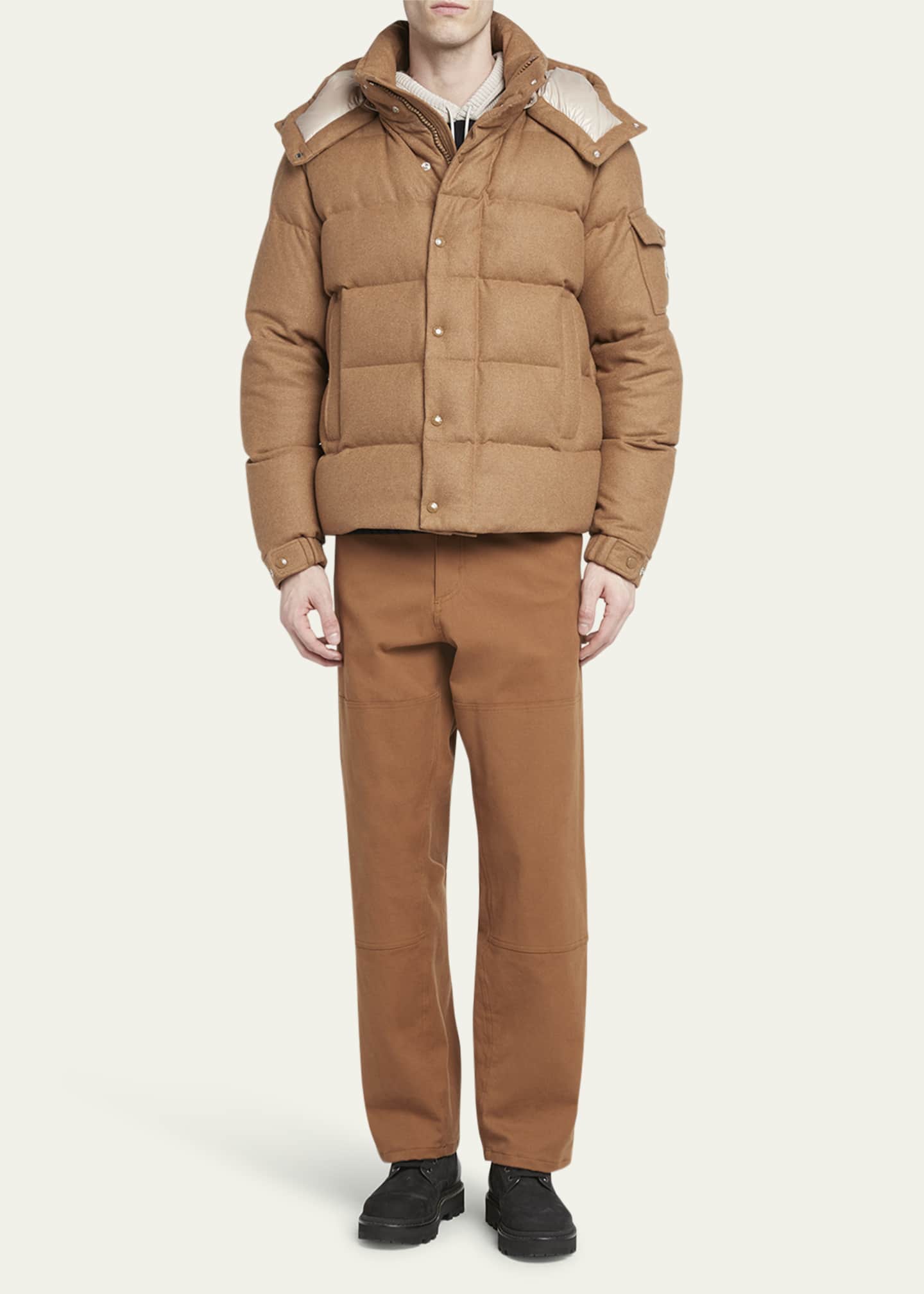 Moncler Men's Vezere Flannel Down Jacket Image 2 of 5