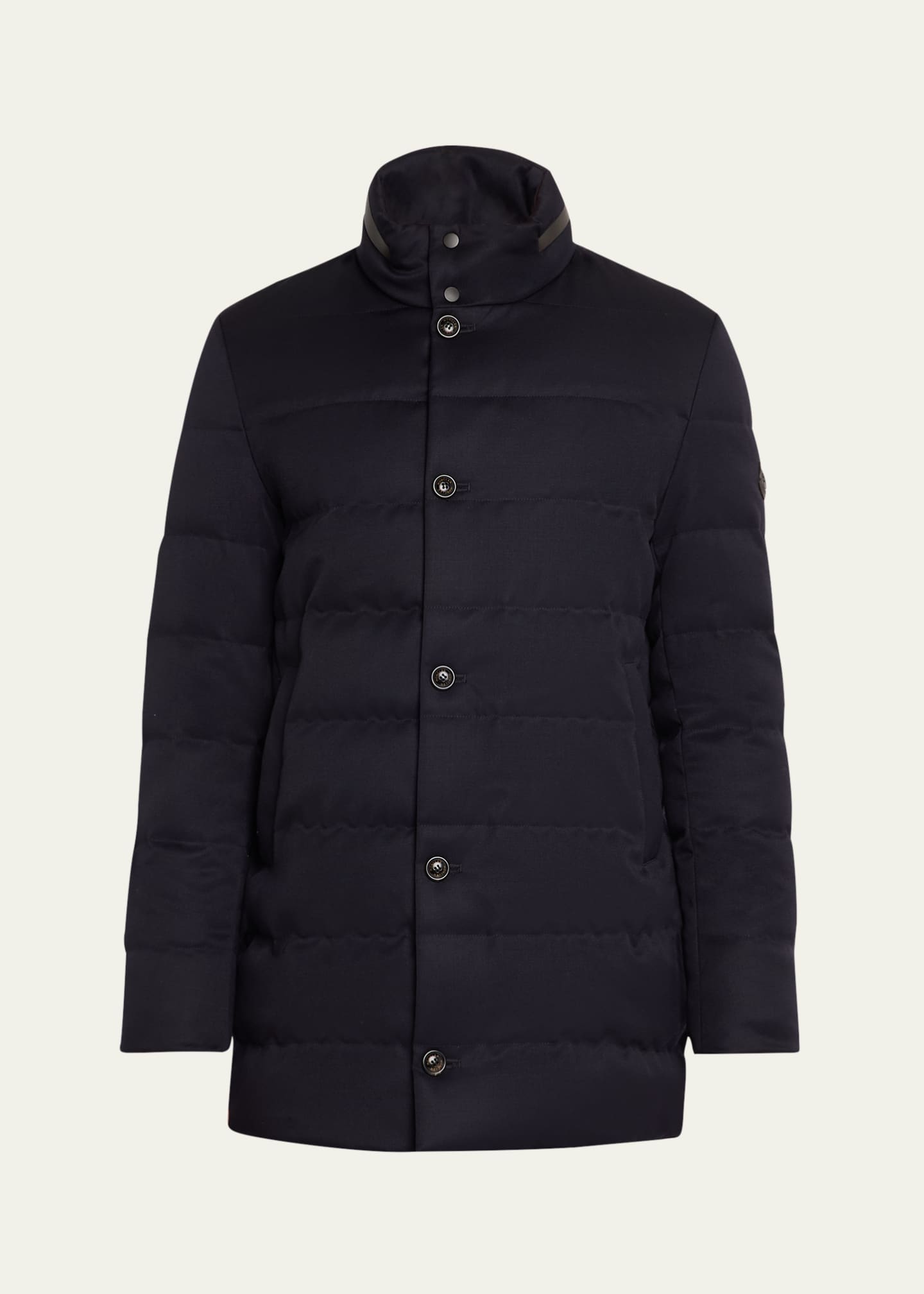 Quilted down long coat deals