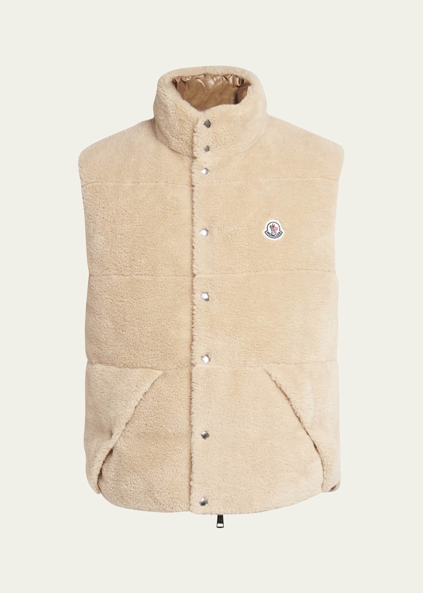 Moncler Men s Colbricon Reversible Teddy Fleece Vest Bergdorf Goodman