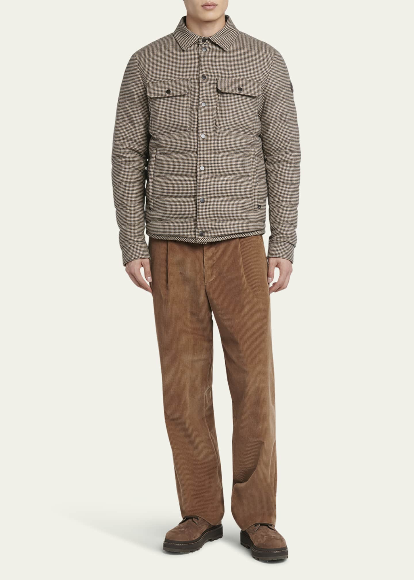 Moncler Men's Gasserhof Quilted Houndstooth Overshirt Image 2 of 5