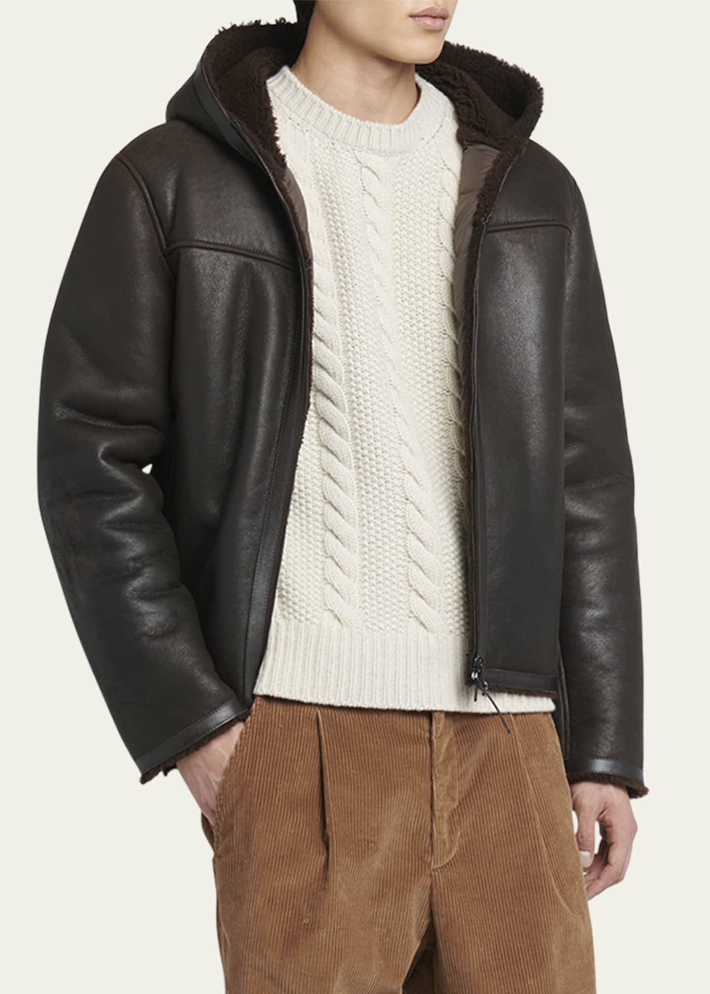 Moncler mens leather jacket hot sale
