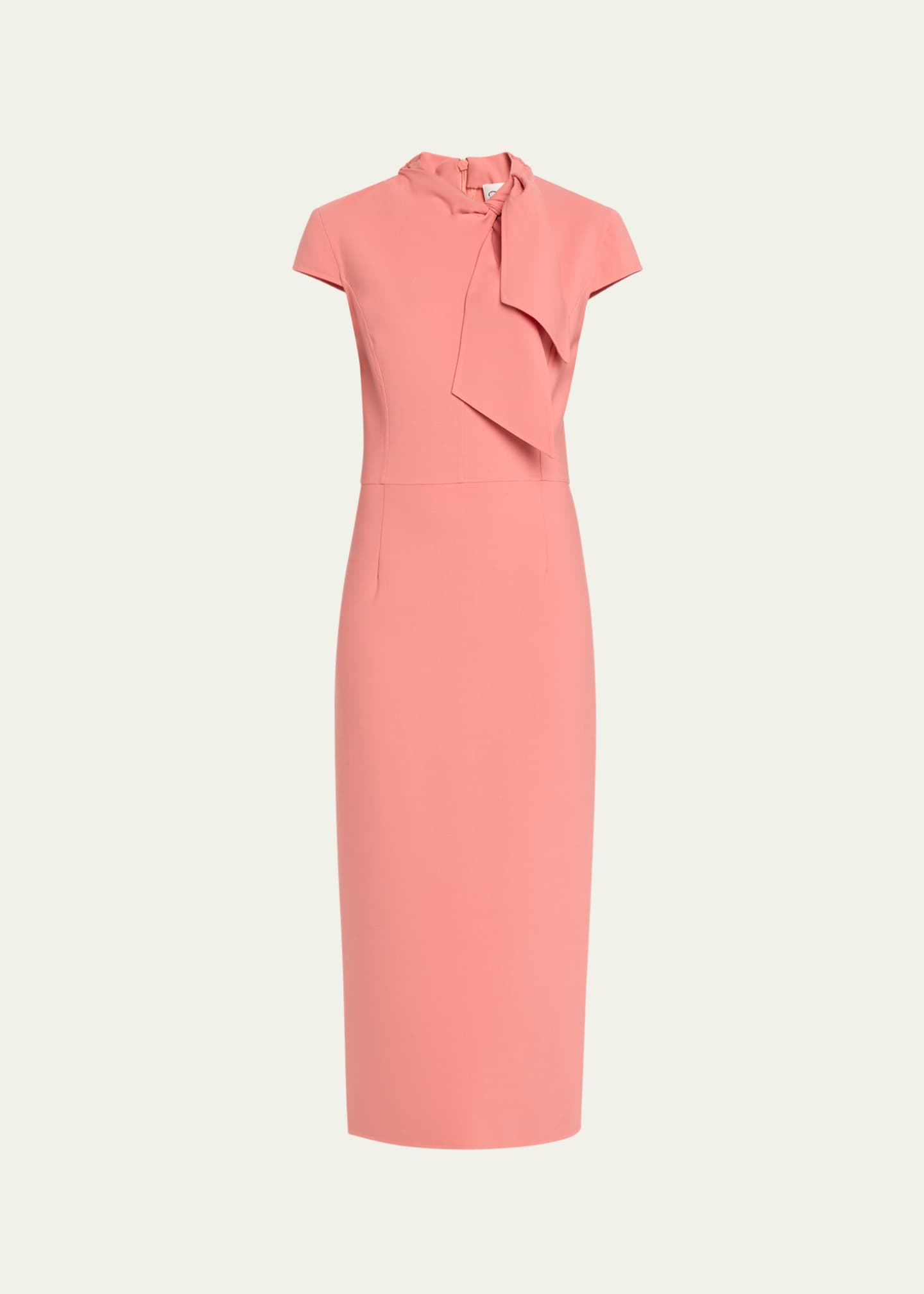Harper rose tie neck sheath dress shop