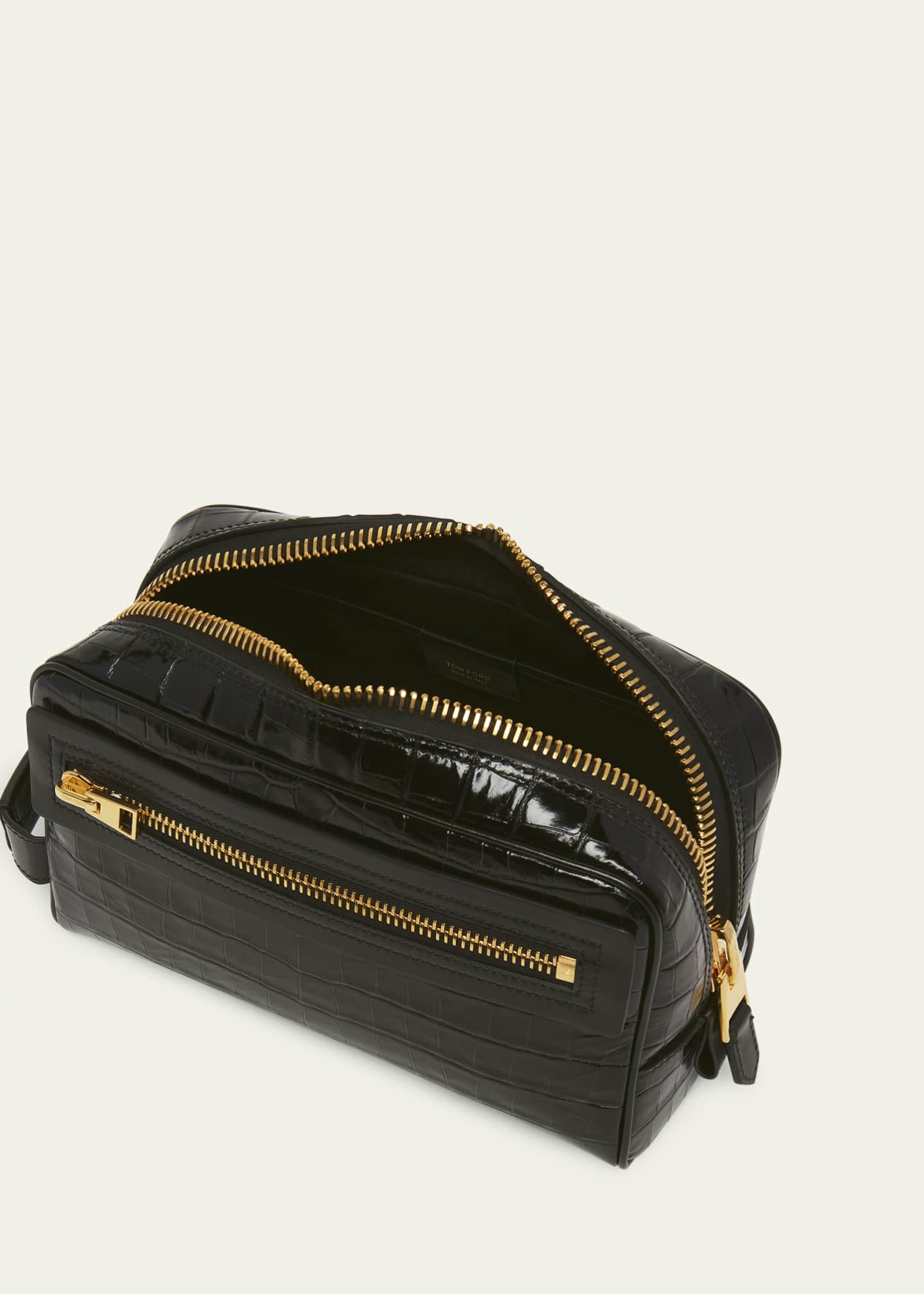 TOM FORD Men's Crocodile-Print Leather Toiletry Case Image 4 of 5