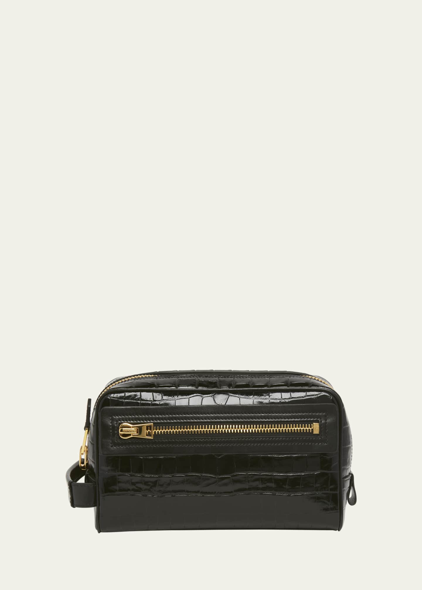 TOM FORD Men's Crocodile-Print Leather Toiletry Case Image 1 of 5