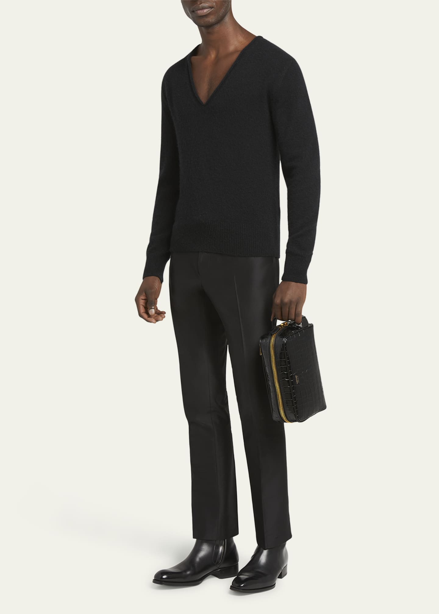 TOM FORD Men's Crocodile-Print Leather Toiletry Case Image 5 of 5