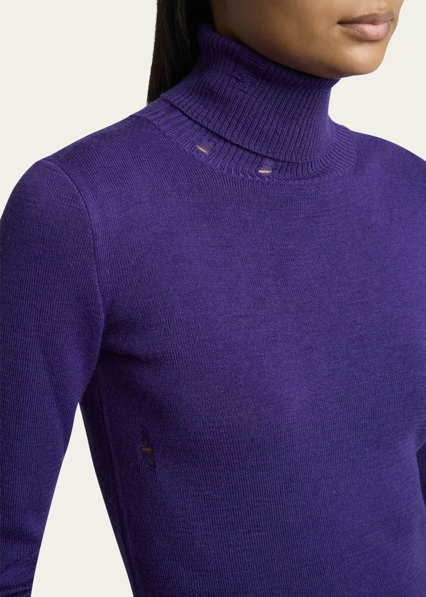 MM6 Maison Margiela Distressed Turtleneck Pullover Image 5 of 5