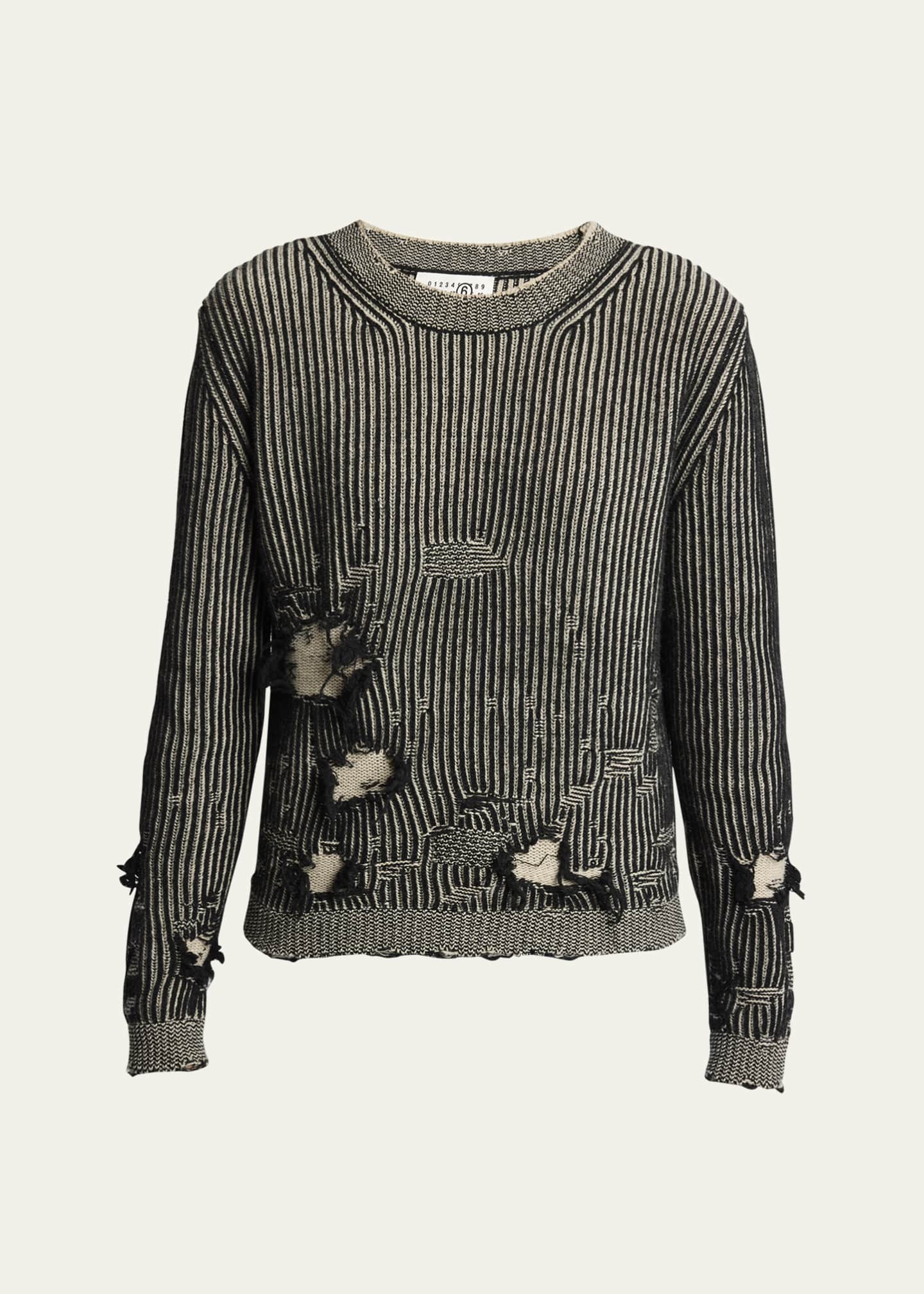 MM6 Maison Margiela Distressed Crewneck Sweater