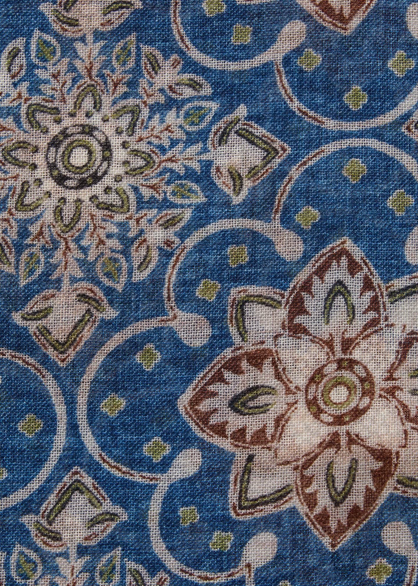 Rosi Collection Men's Cashmere Floral-Print Scarf Image 3 of 3