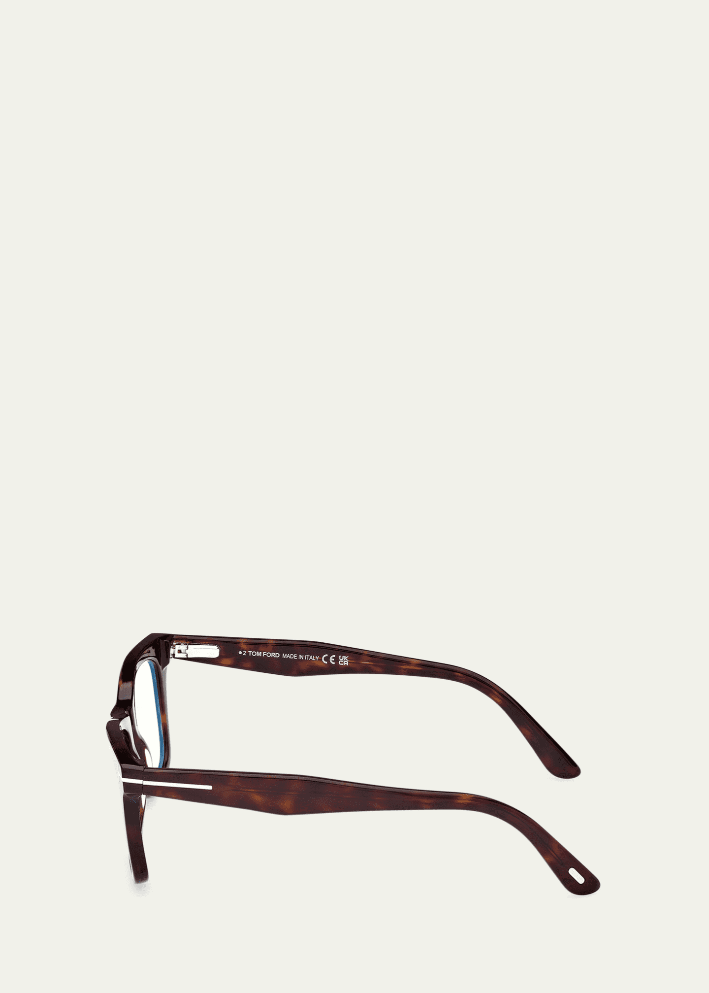 TOM FORD Men's Blue Light-Blocking Square Glasses with Clip-On Lenses Image 3 of 3